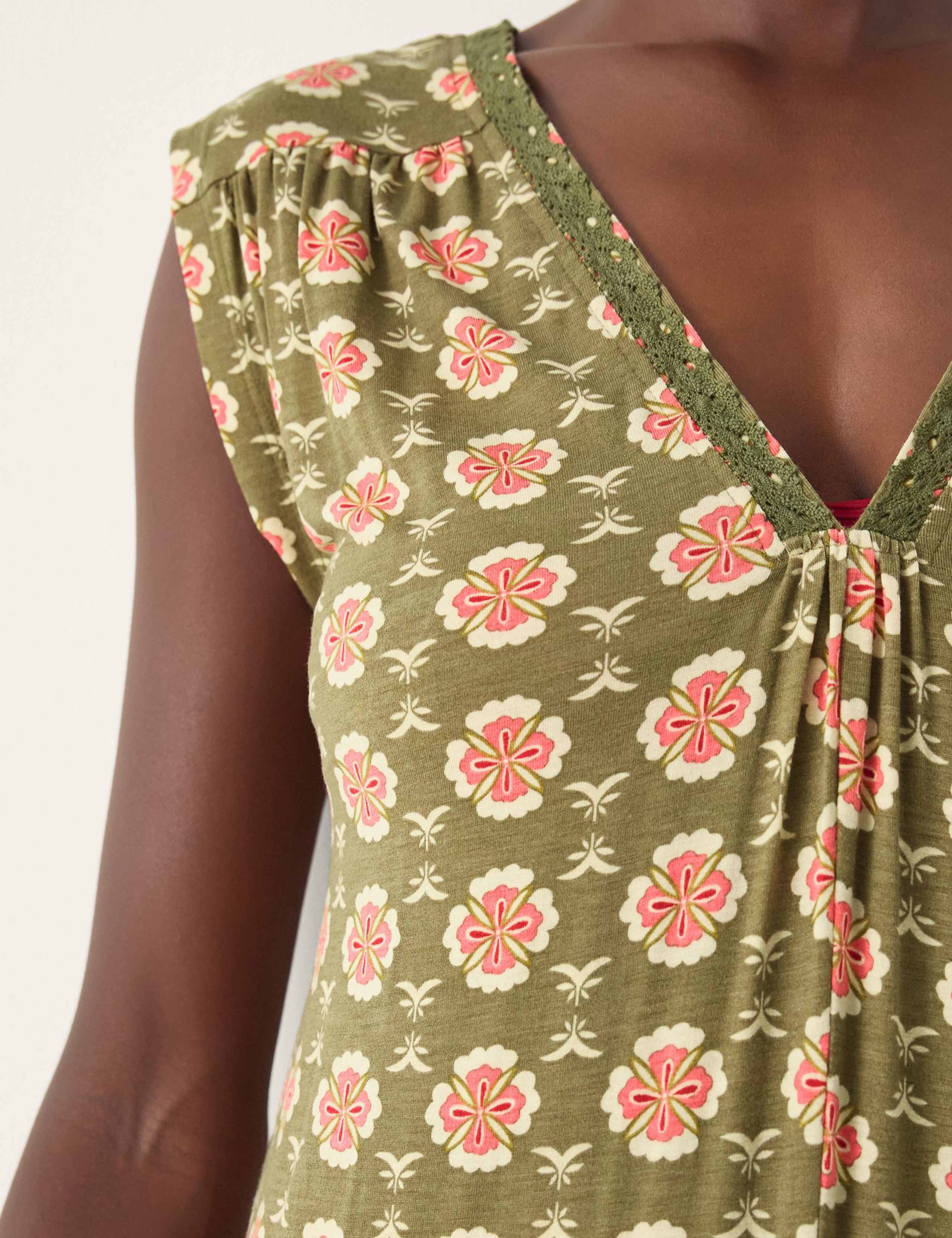 Floral Print Sleeveless Wide Leg Jumpsuit 4 of 4