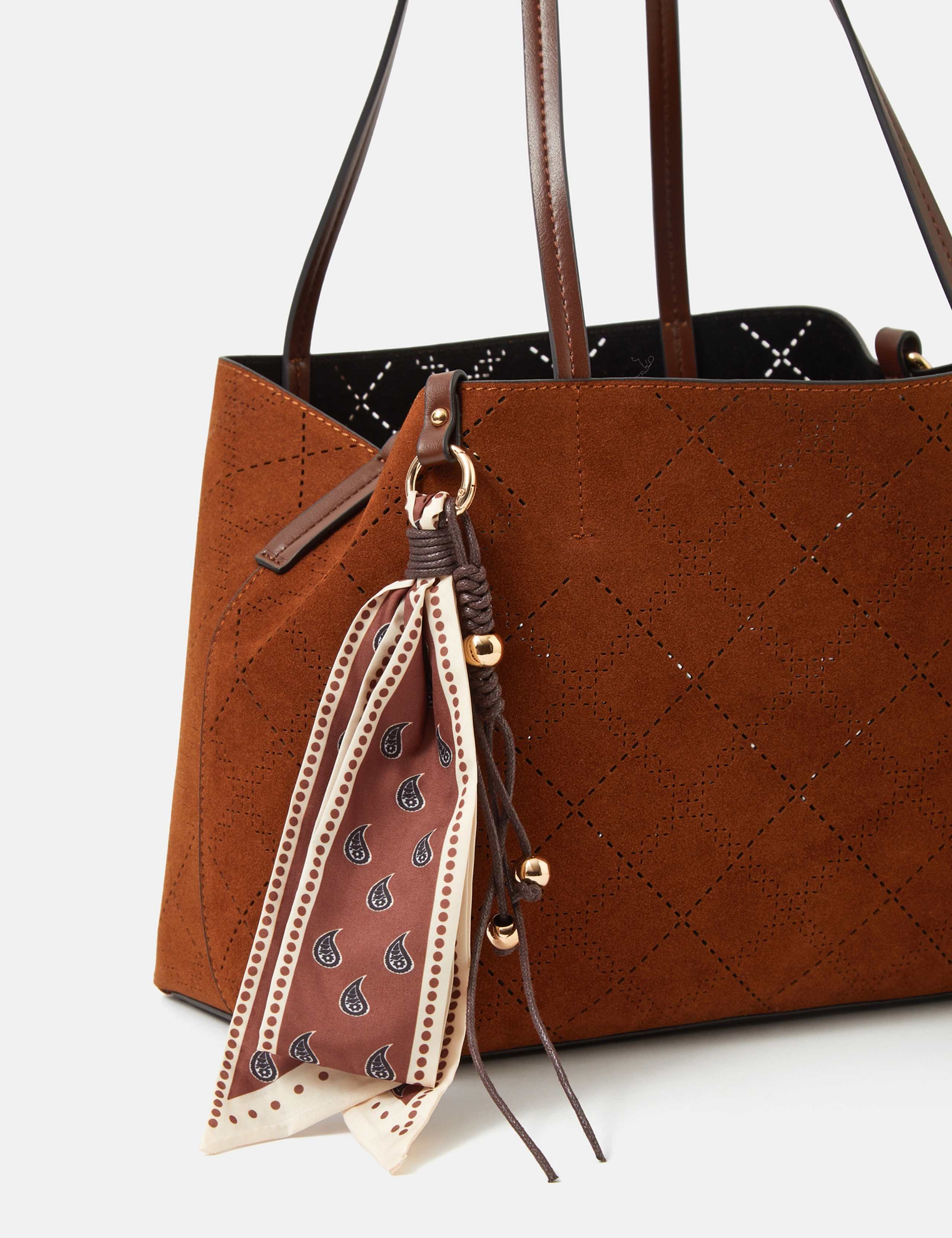 Faux Suede Tote Bag 4 of 4
