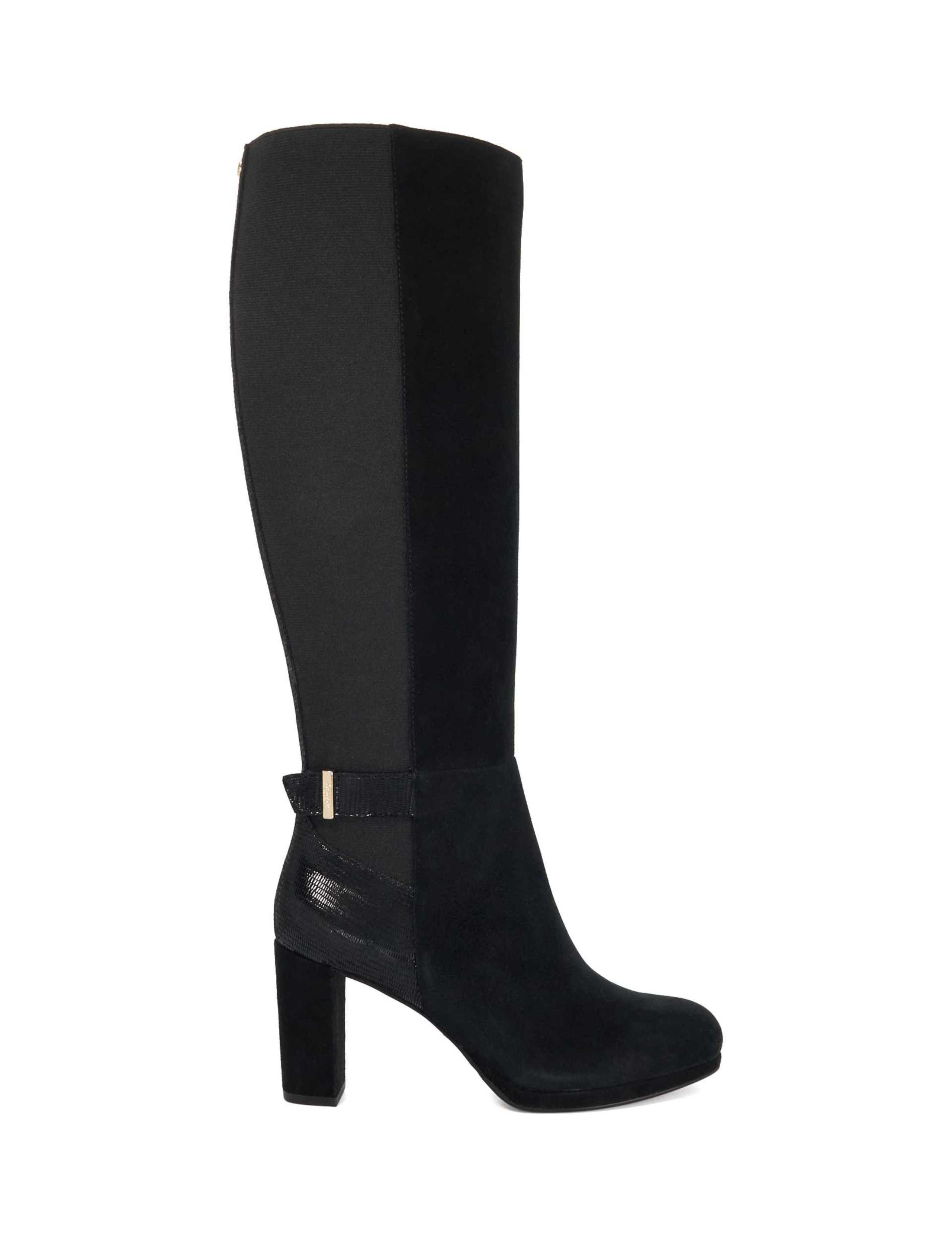Suede Knee High Platform Boots 1 of 5