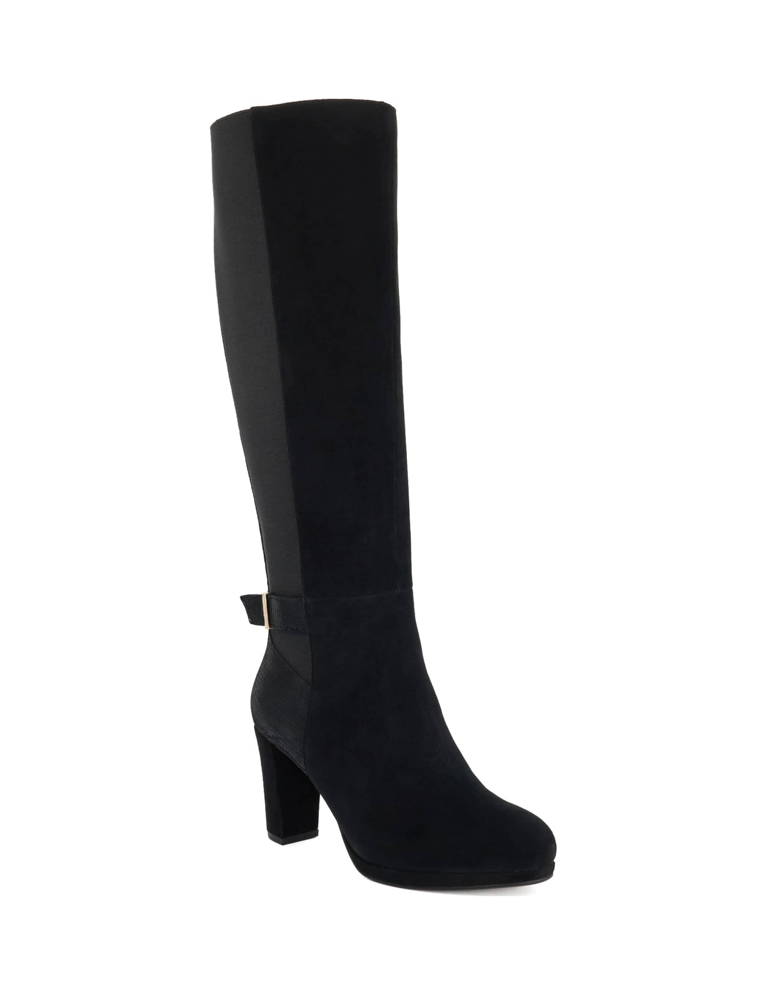 Suede Knee High Platform Boots 2 of 5