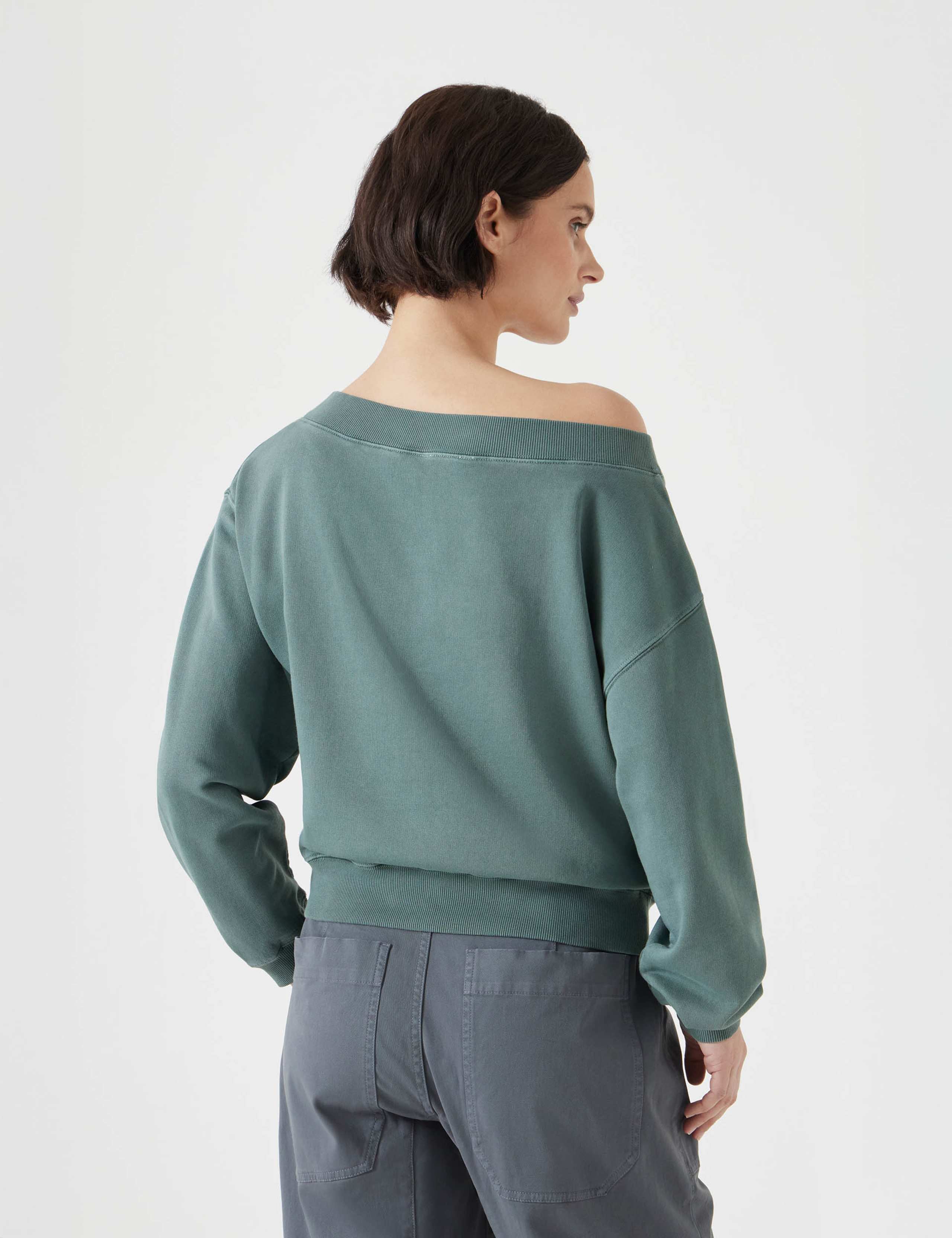 Pure Cotton Off the Shoulder Sweatshirt 4 of 5