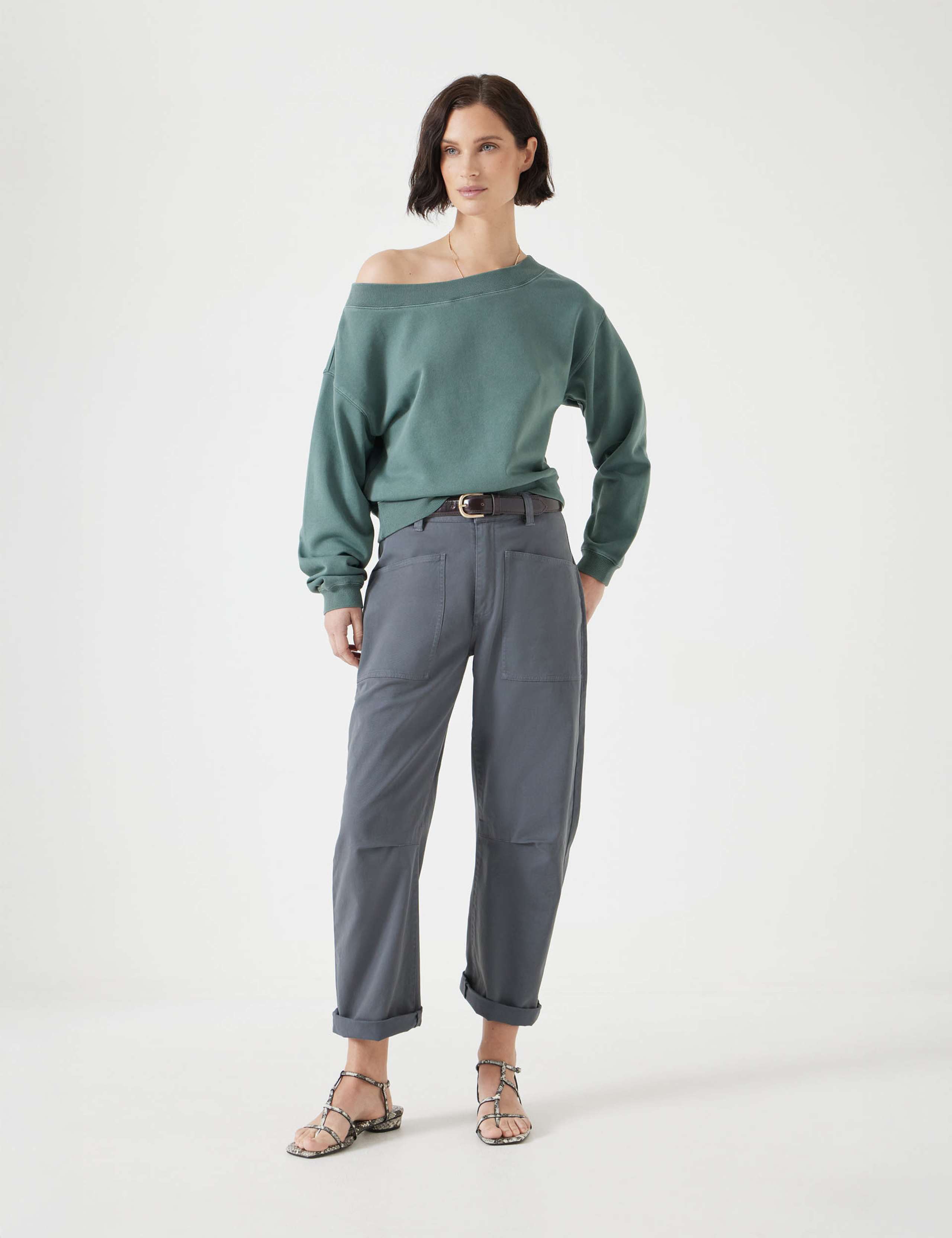 Pure Cotton Off the Shoulder Sweatshirt 5 of 5