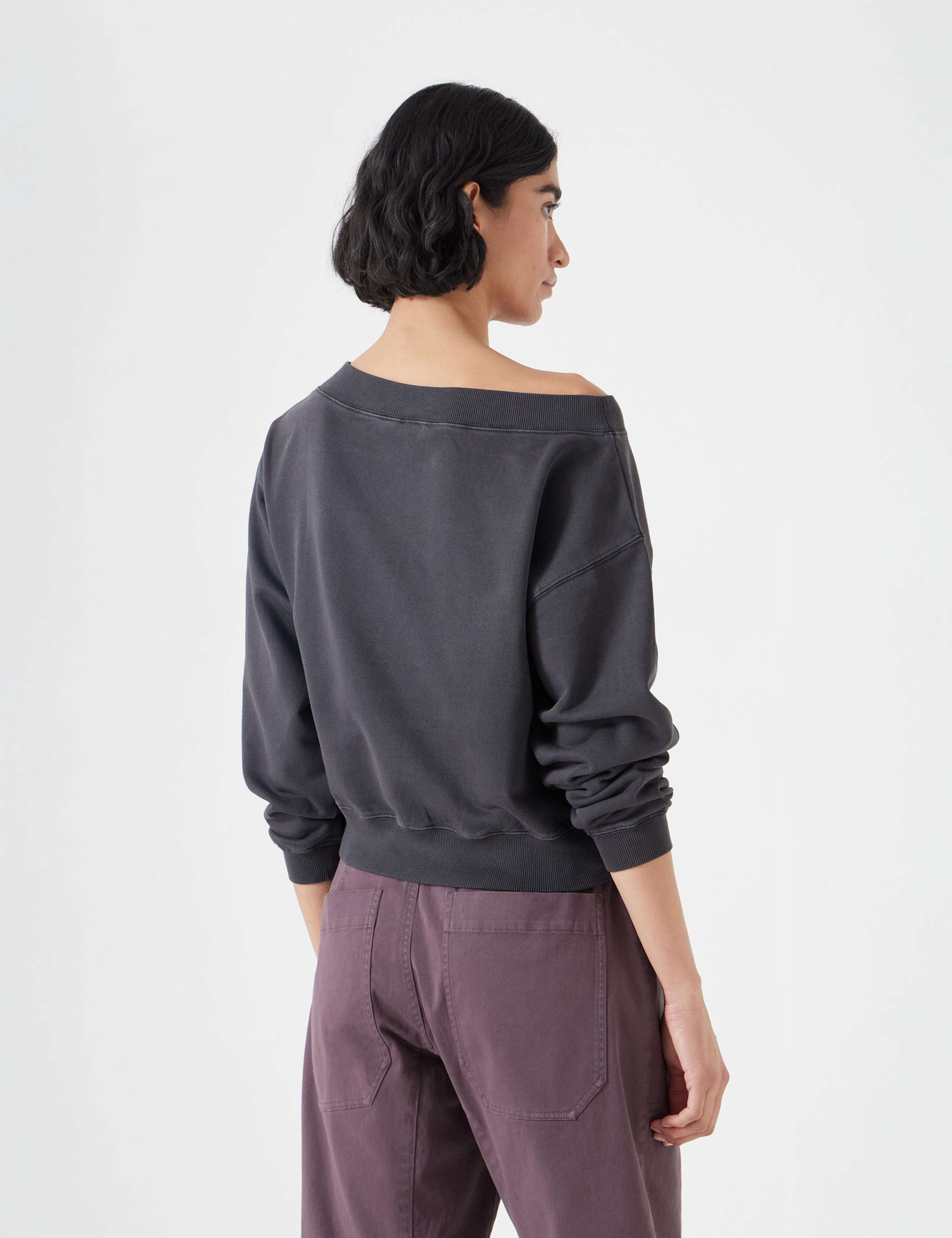 Pure Cotton Off the Shoulder Sweatshirt 3 of 5