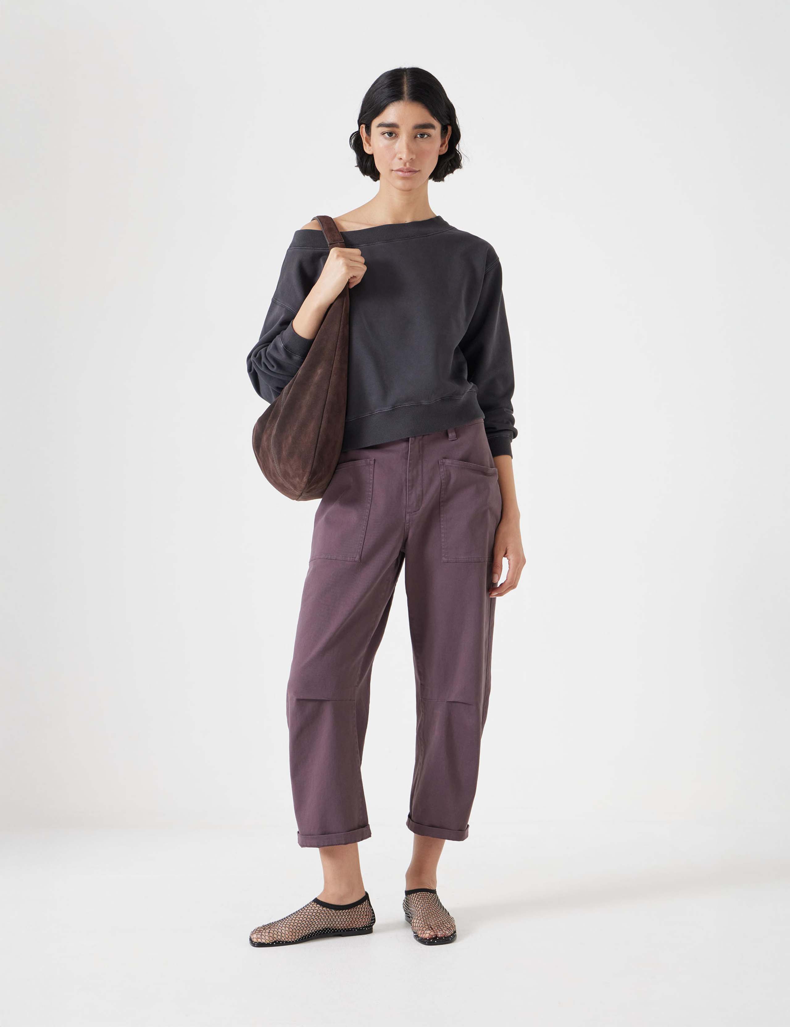 Pure Cotton Off the Shoulder Sweatshirt 4 of 5