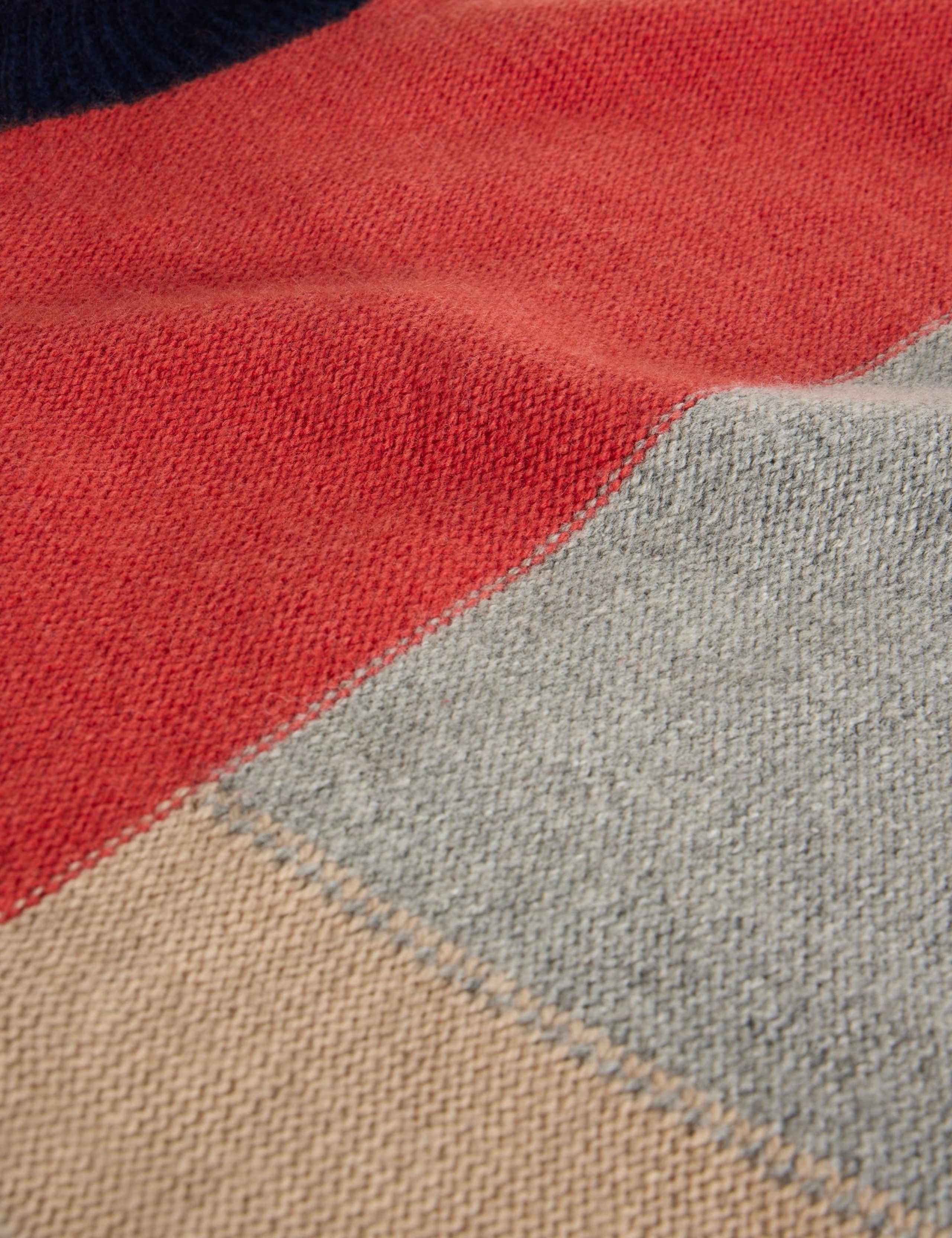 Wool Blend Colour Block Roll Neck Jumper 6 of 6