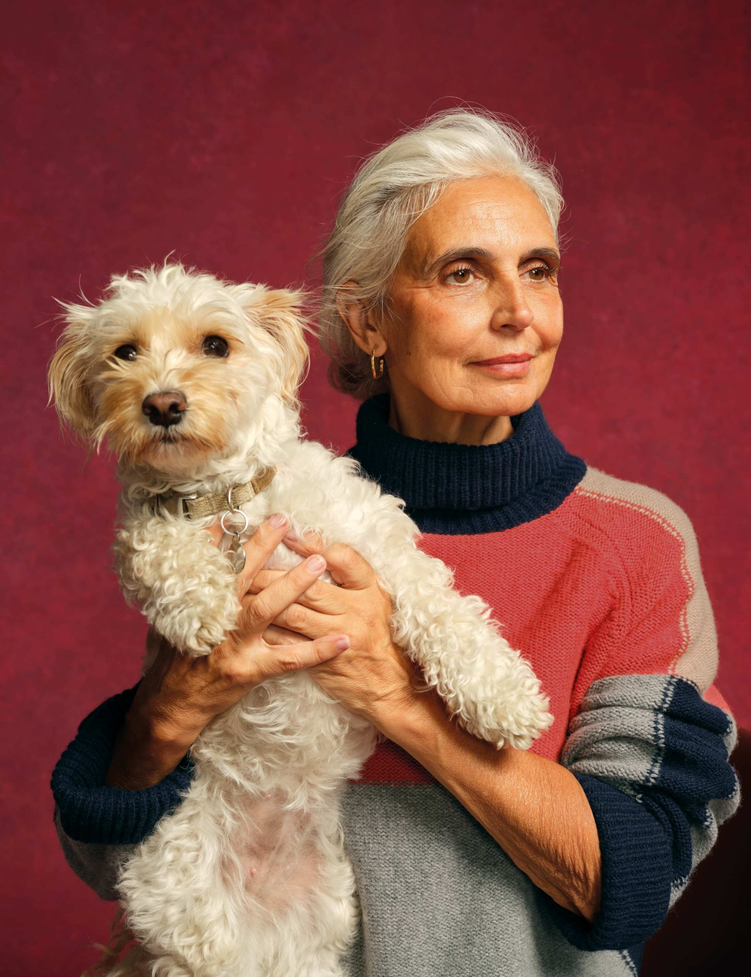 Wool Blend Colour Block Roll Neck Jumper 7 of 7