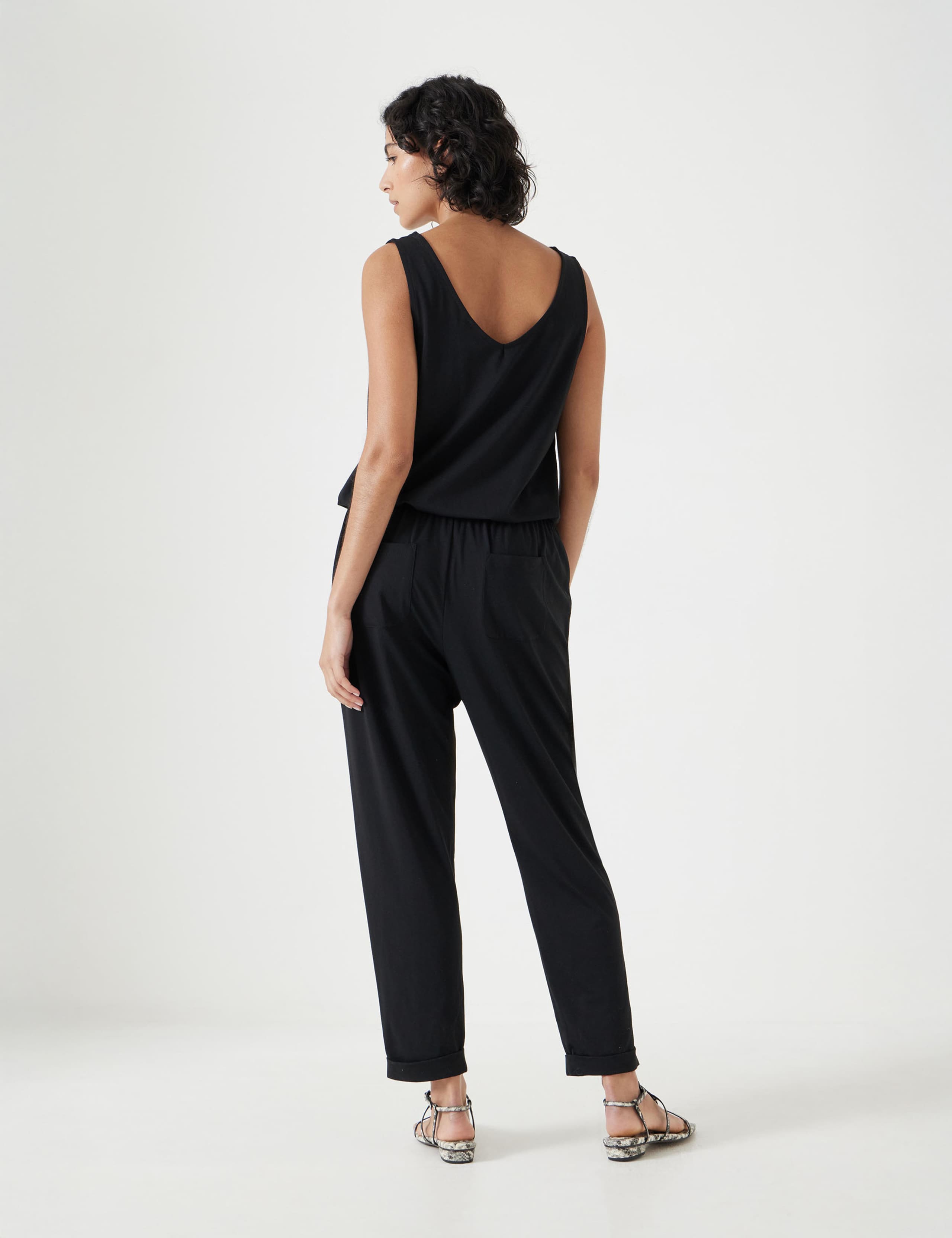 Cotton Blend Jersey Cropped Jumpsuit 5 of 6