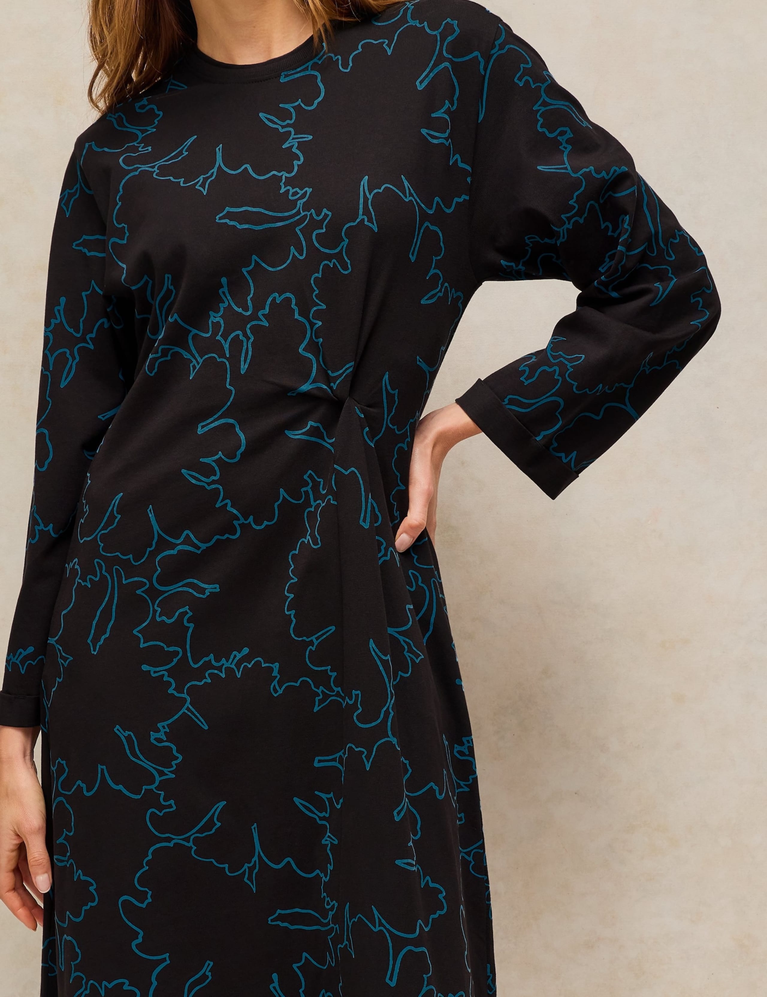 Gracie Pure Cotton Twist Front Midi Dress 5 of 6