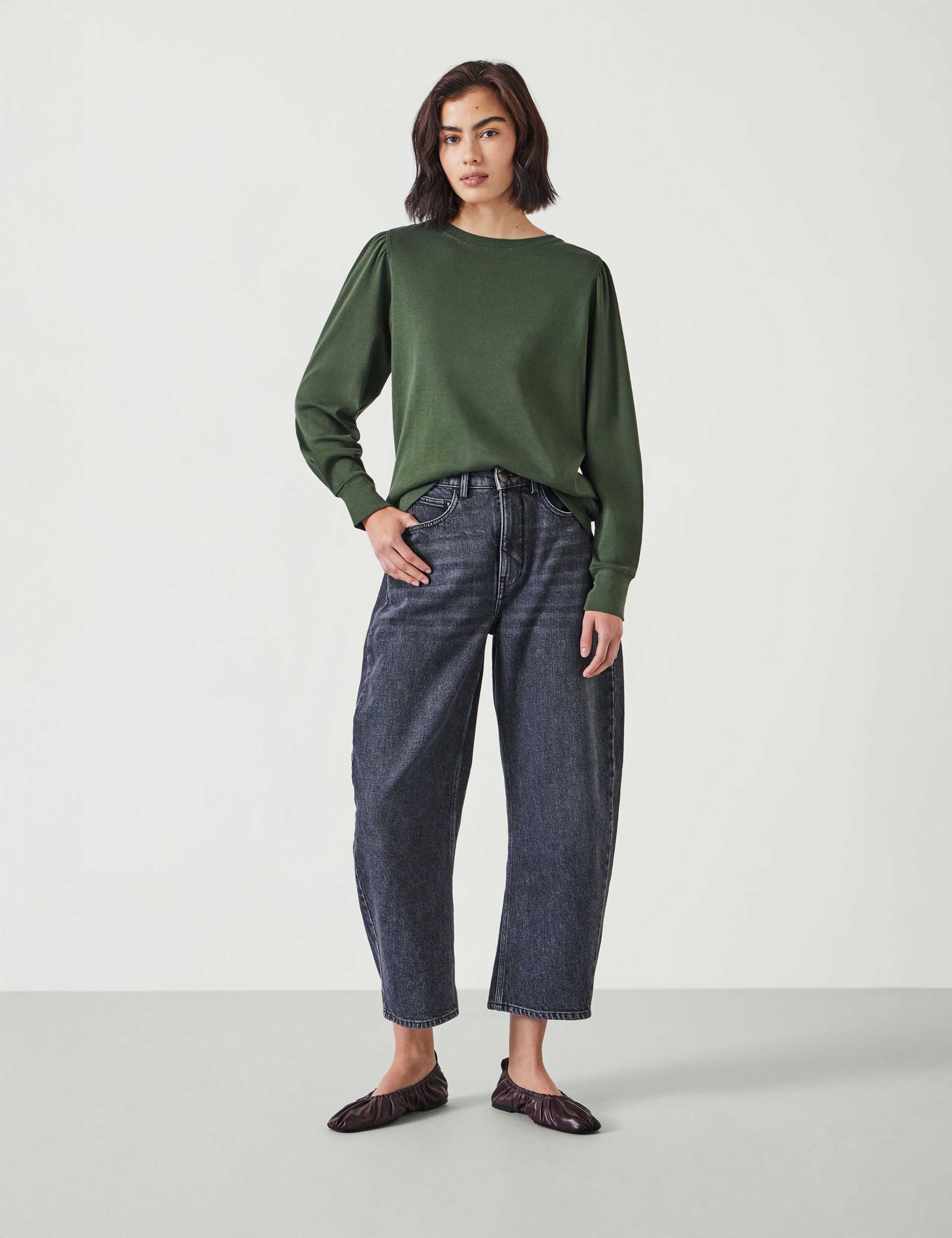 Jersey Puff Sleeve Sweatshirt 3 of 5