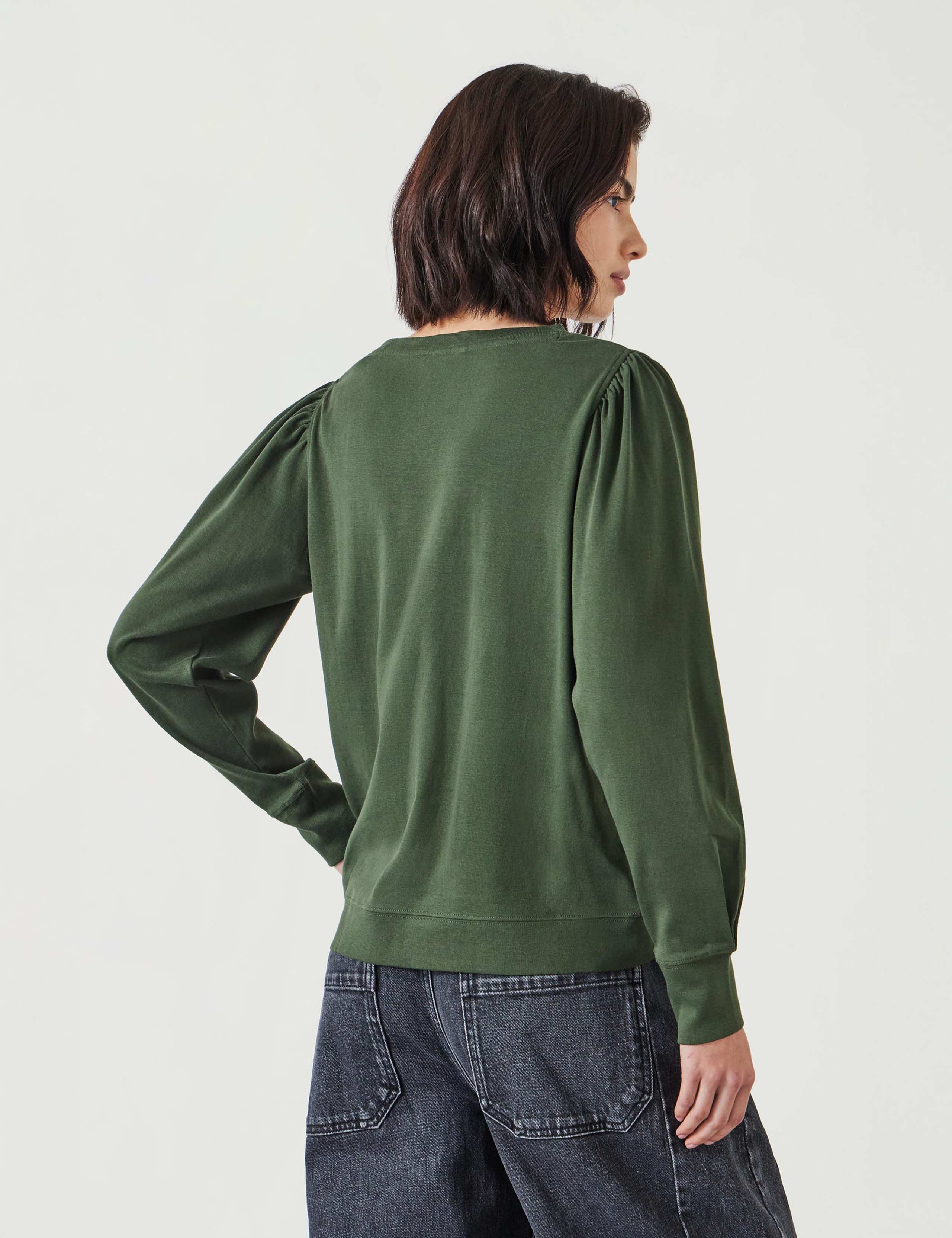 Jersey Puff Sleeve Sweatshirt 5 of 5