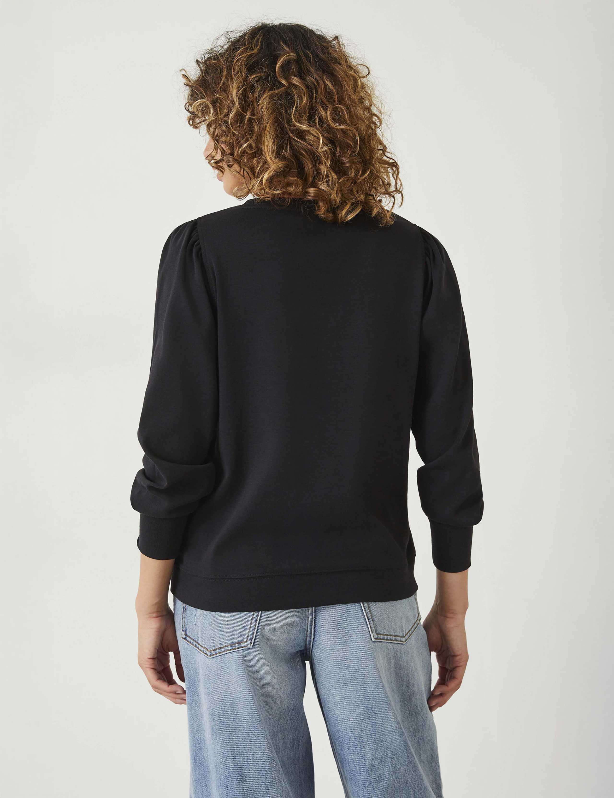 Jersey Puff Sleeve Sweat-shirt 3 of 5
