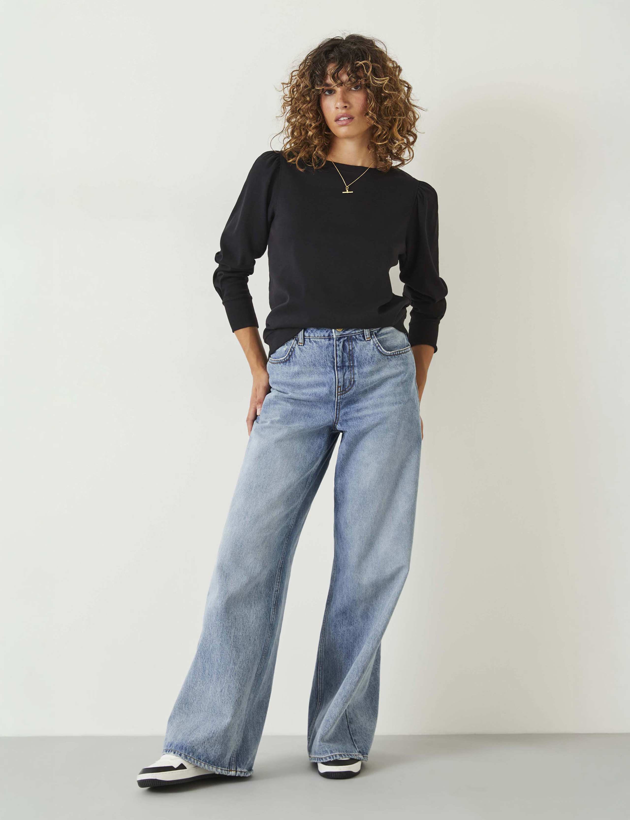 Jersey Puff Sleeve Sweat-shirt 4 of 5