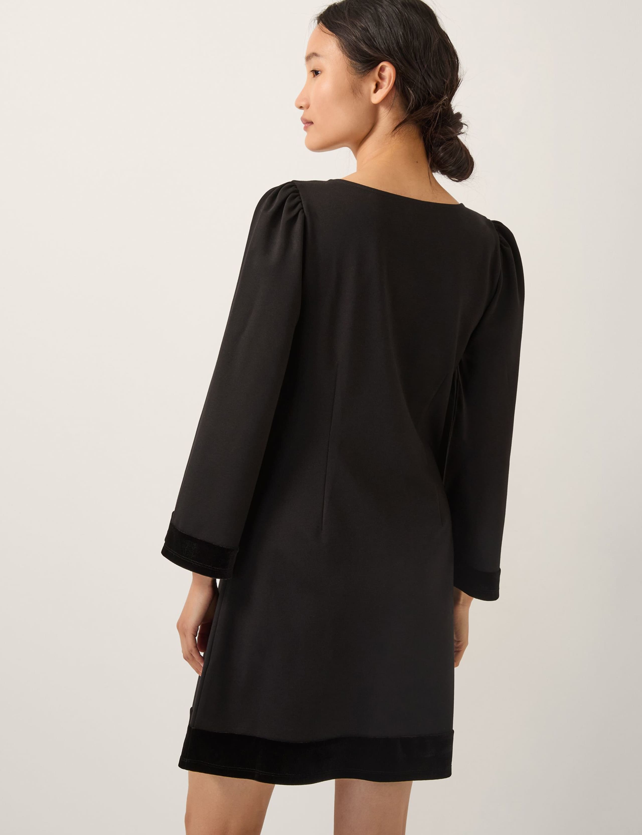 Velvet Bow Mini Shift Dress 3 of 4
