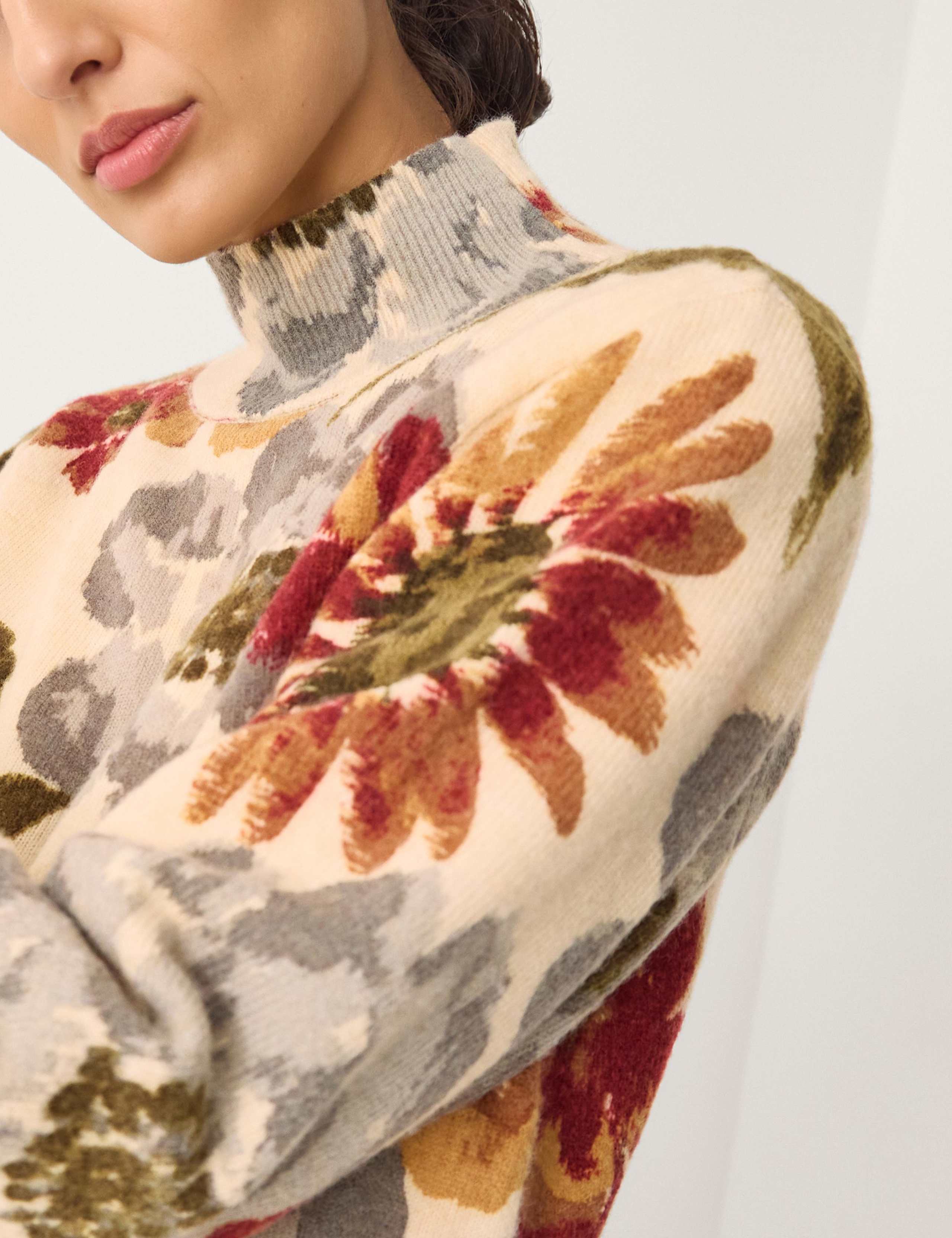 Floral Funnel Neck Jumper 3 of 4