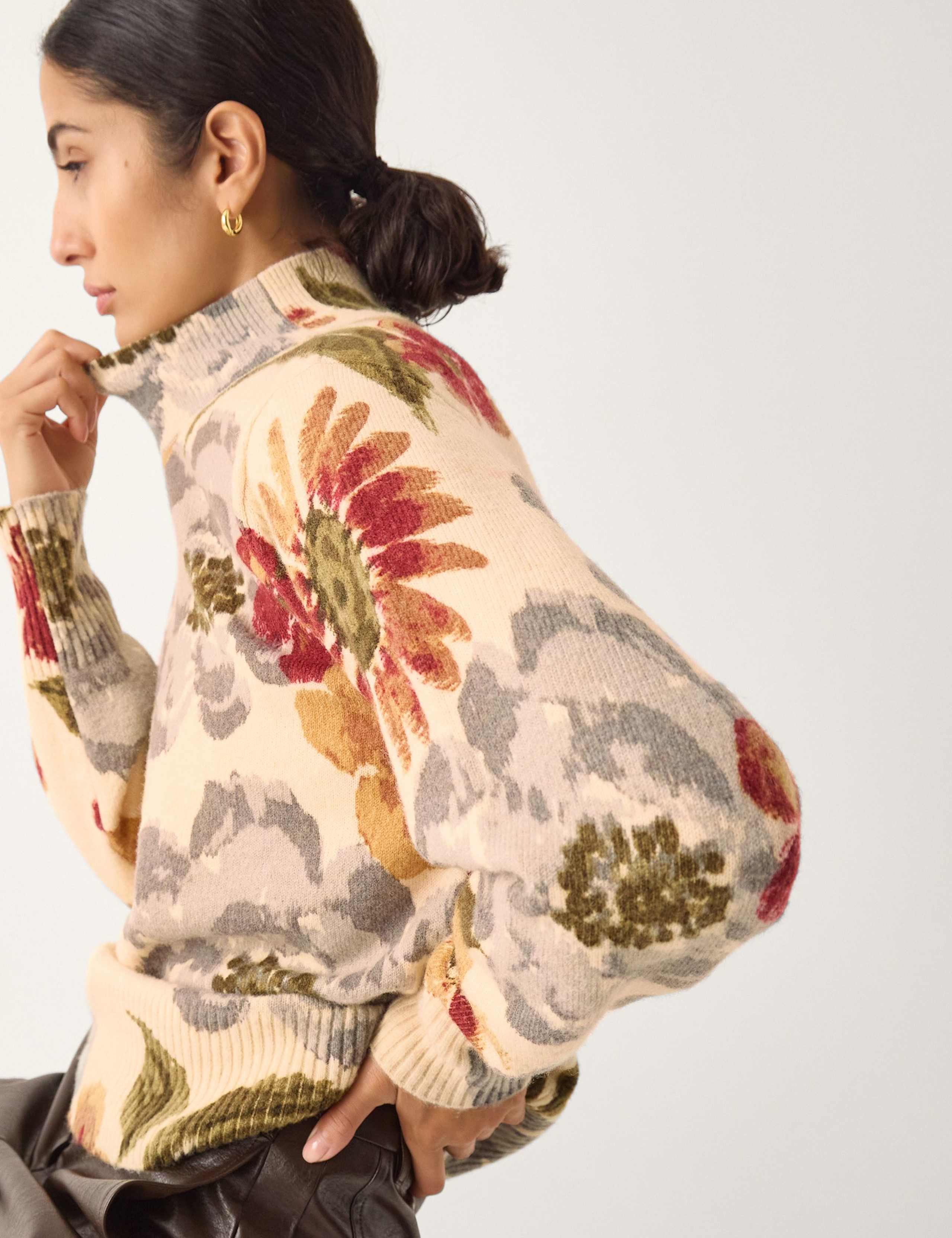 Floral Funnel Neck Jumper 4 of 4