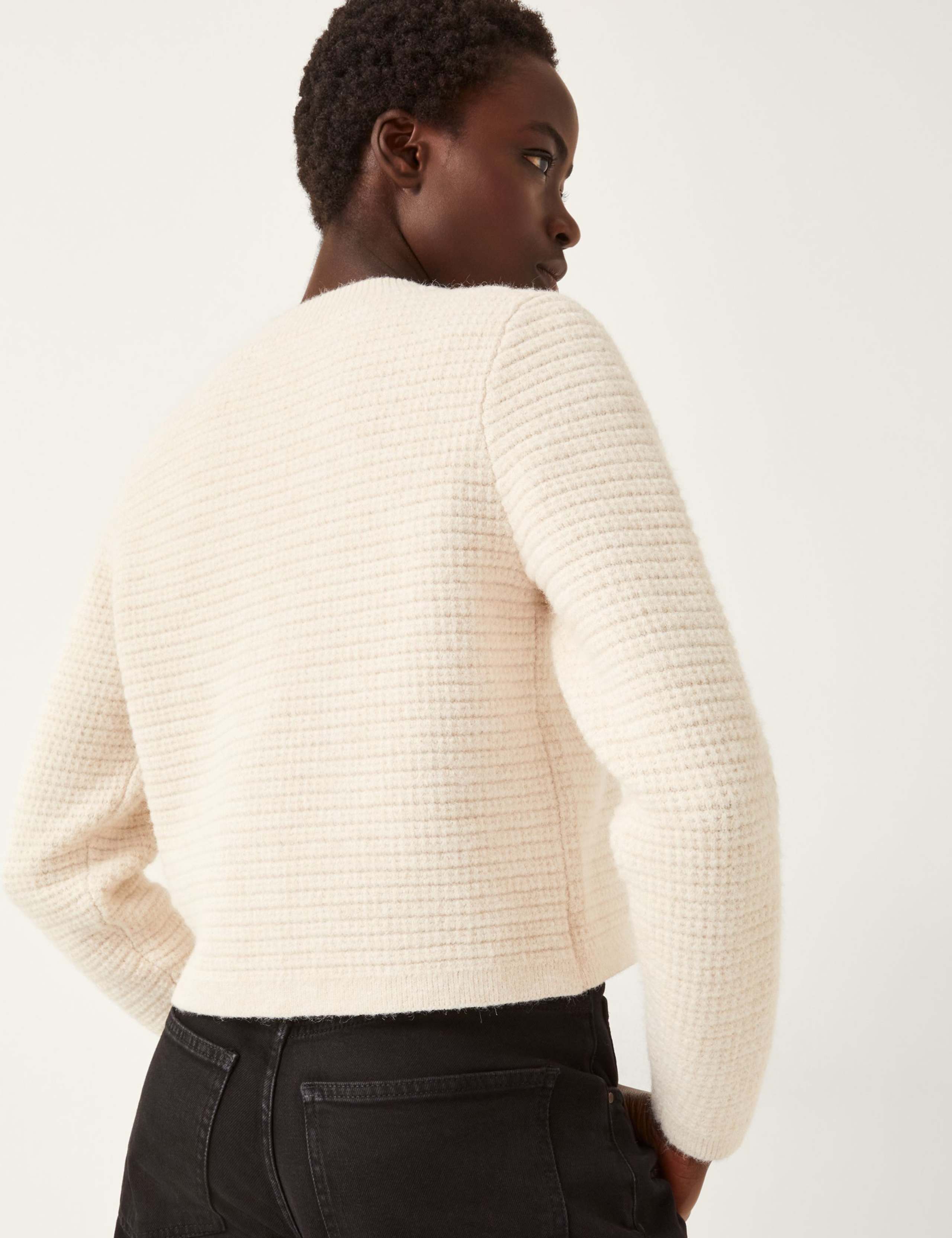 Pearl Embellished Crew Neck Cardigan 3 of 5