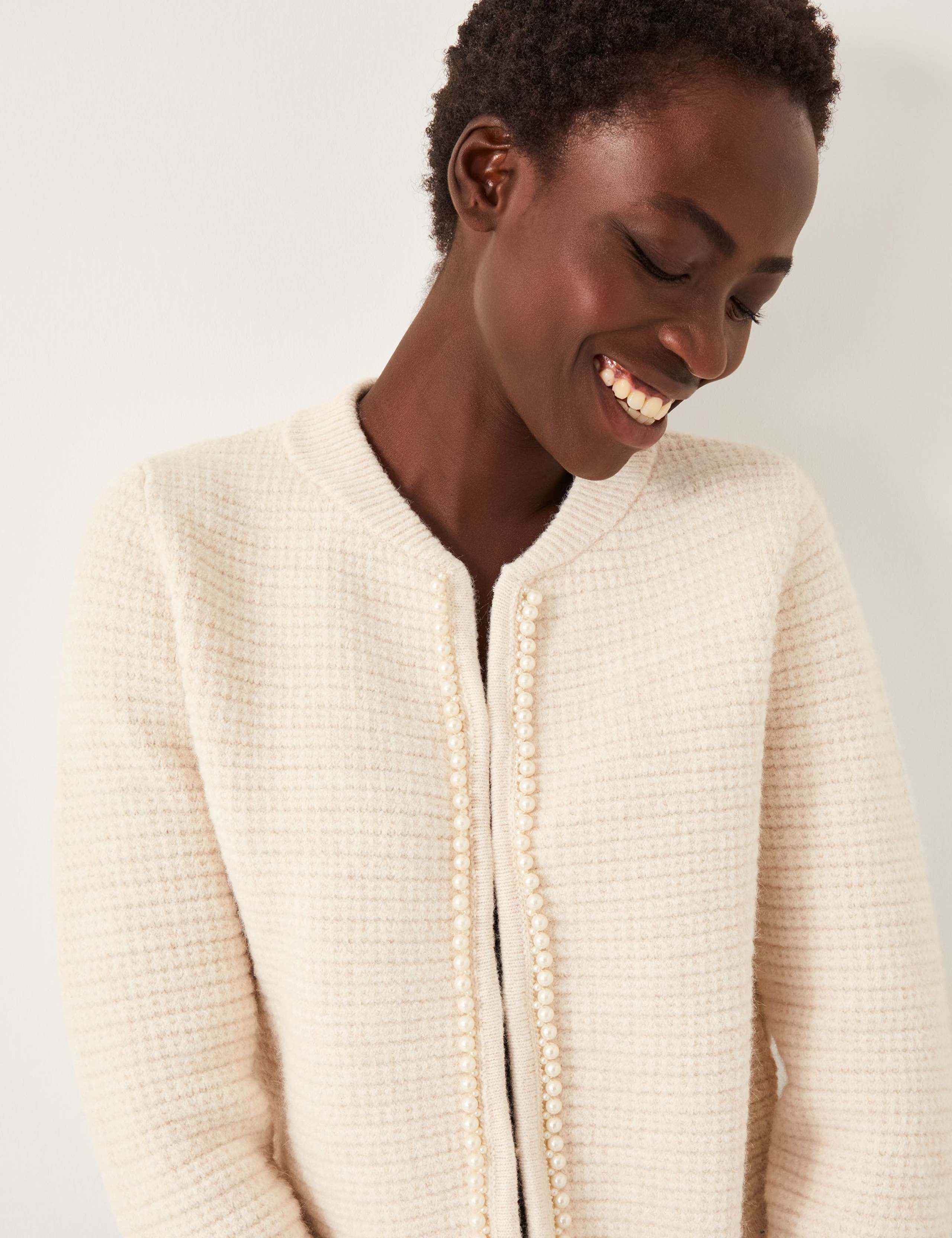 Pearl Embellished Crew Neck Cardigan 4 of 5