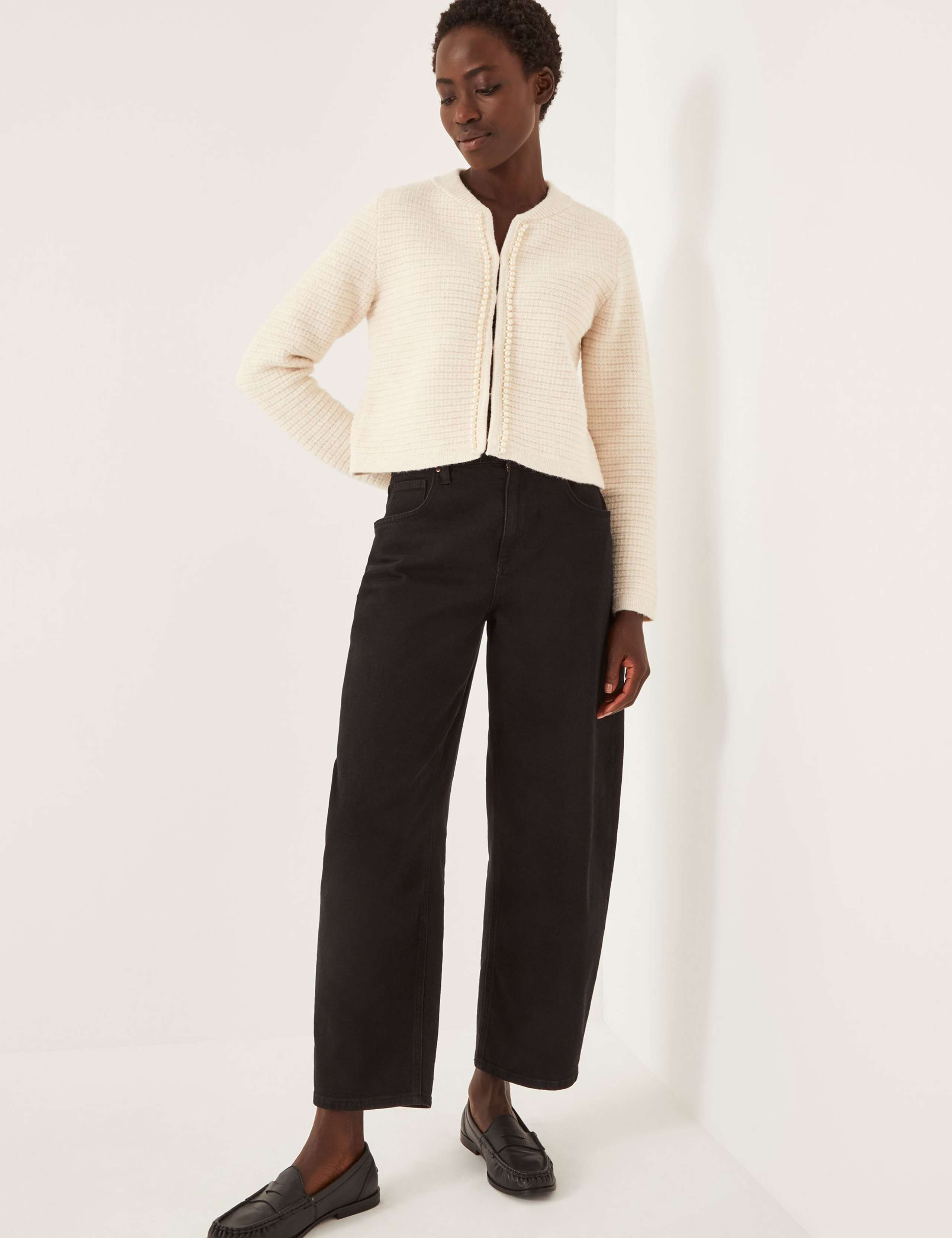 Pearl Embellished Crew Neck Cardigan 5 of 5