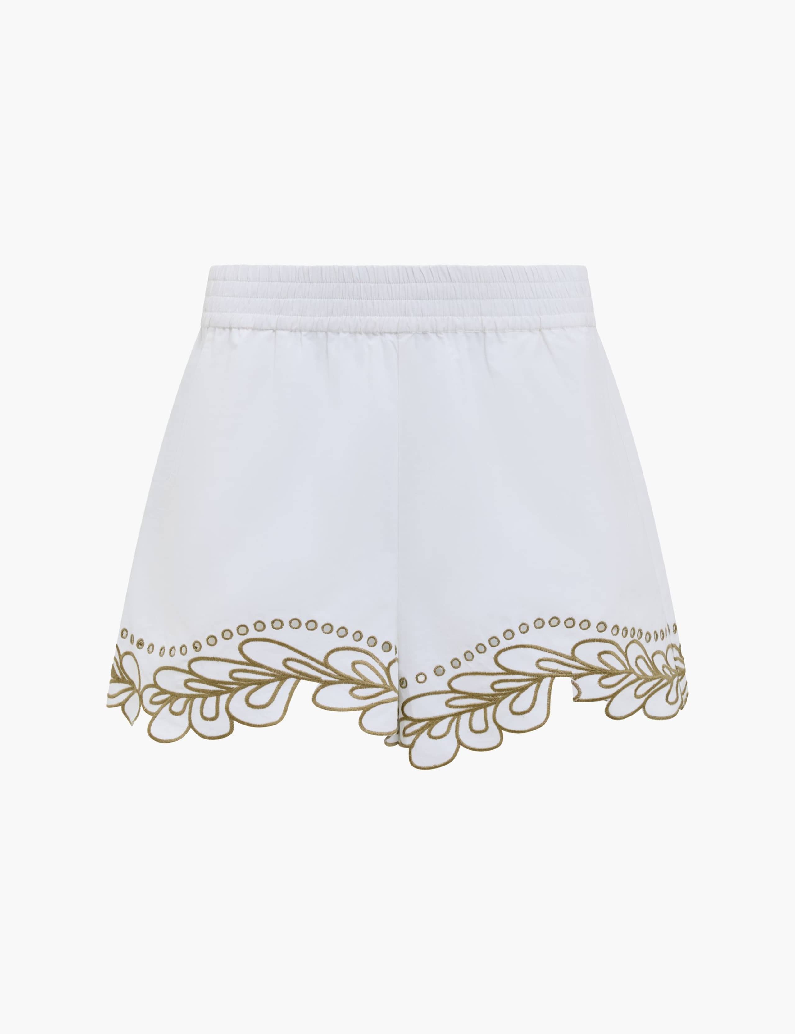 Pure Cotton Embroidered Hem Shorts 2 of 5