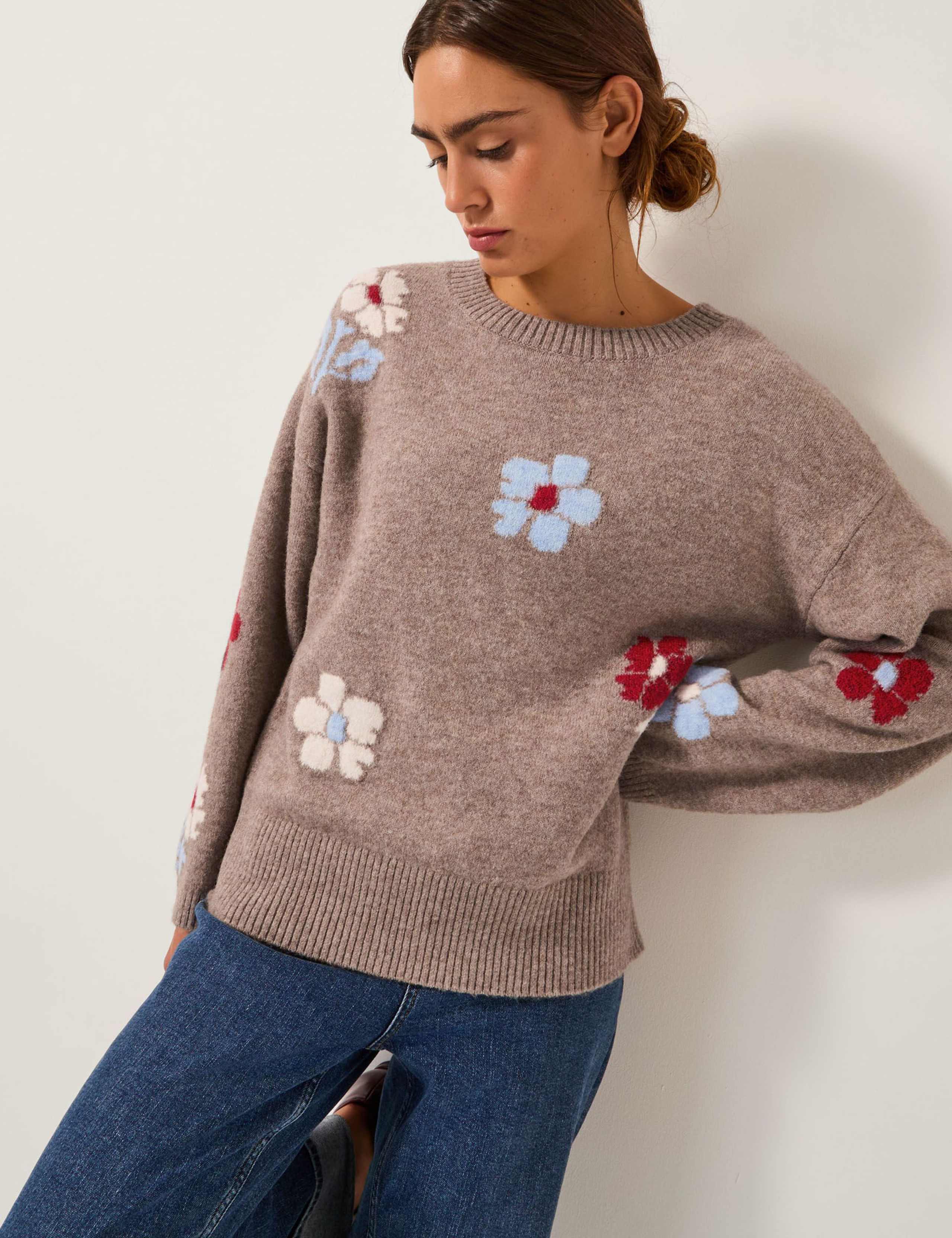 Floral Crew Neck Jumper 1 of 5