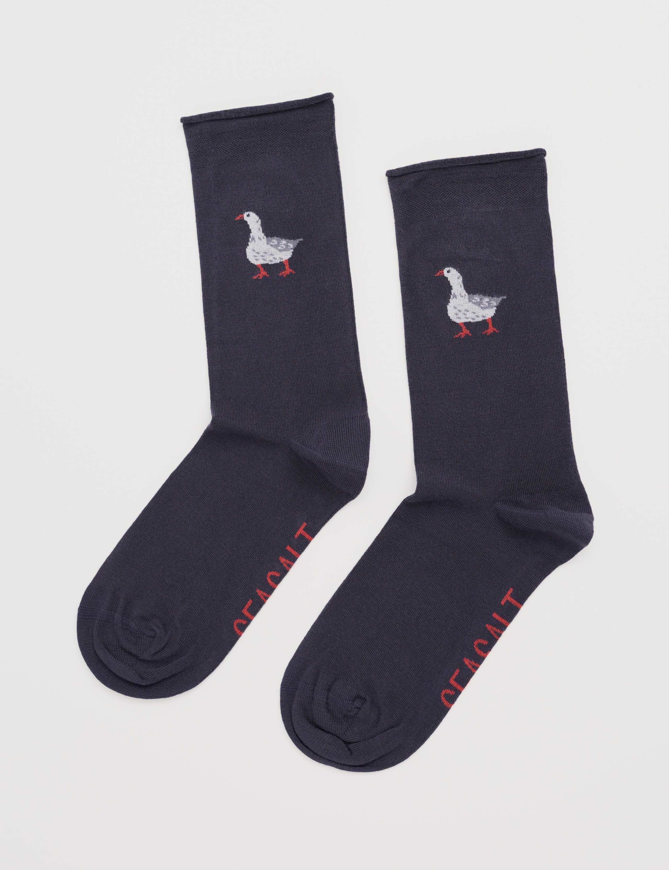 Seagull Print Ankle High Socks 1 of 1