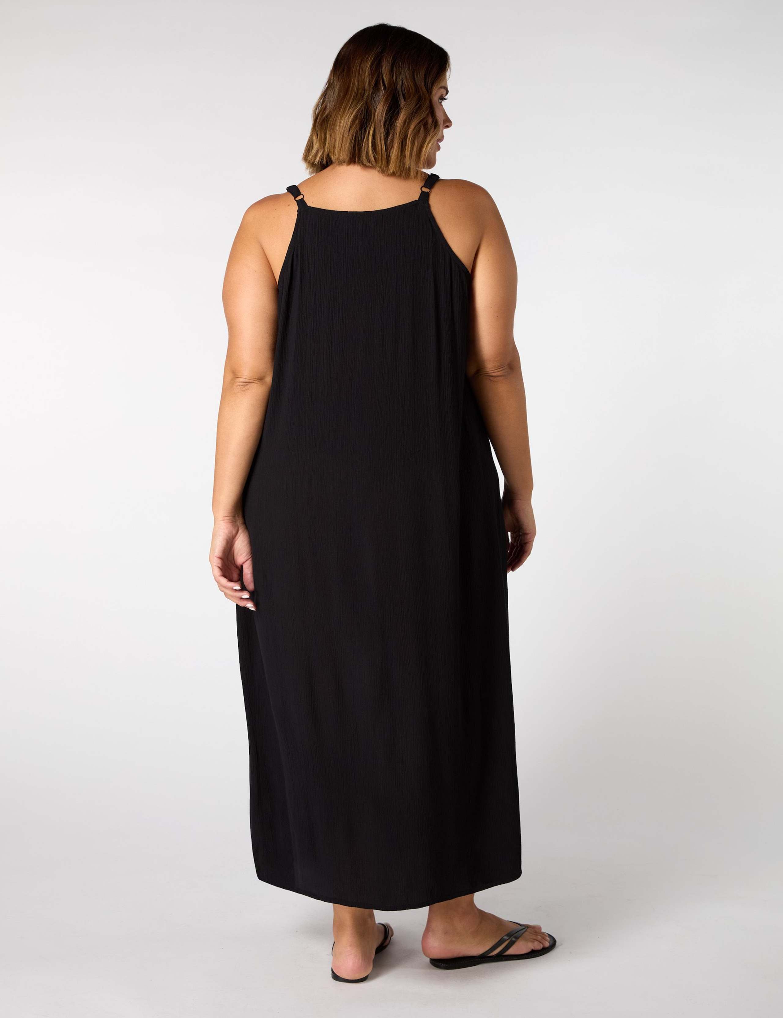 Square Neck Strappy Midaxi Slip Dress 3 of 3