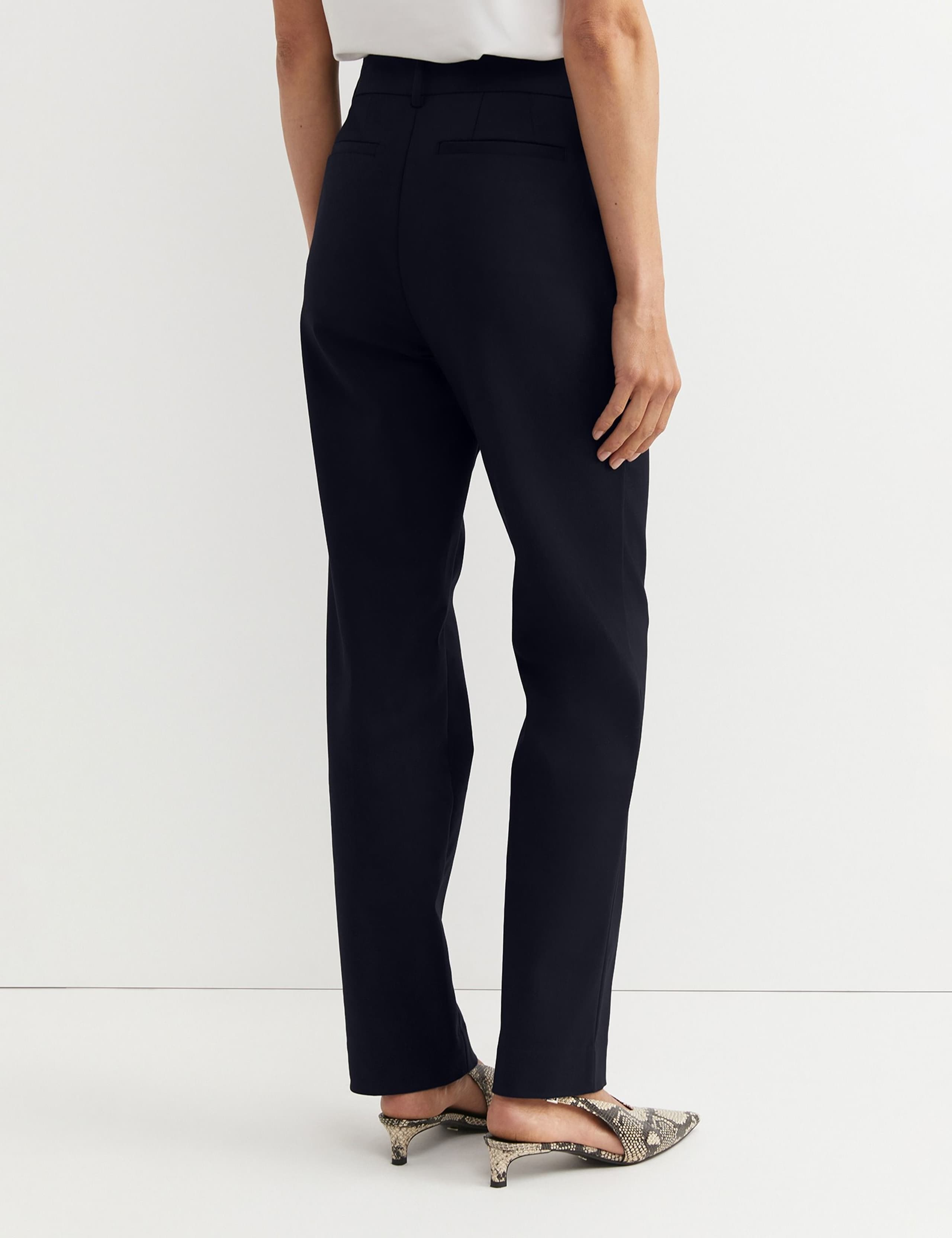Cotton Rich Straight Leg Trousers 5 of 5