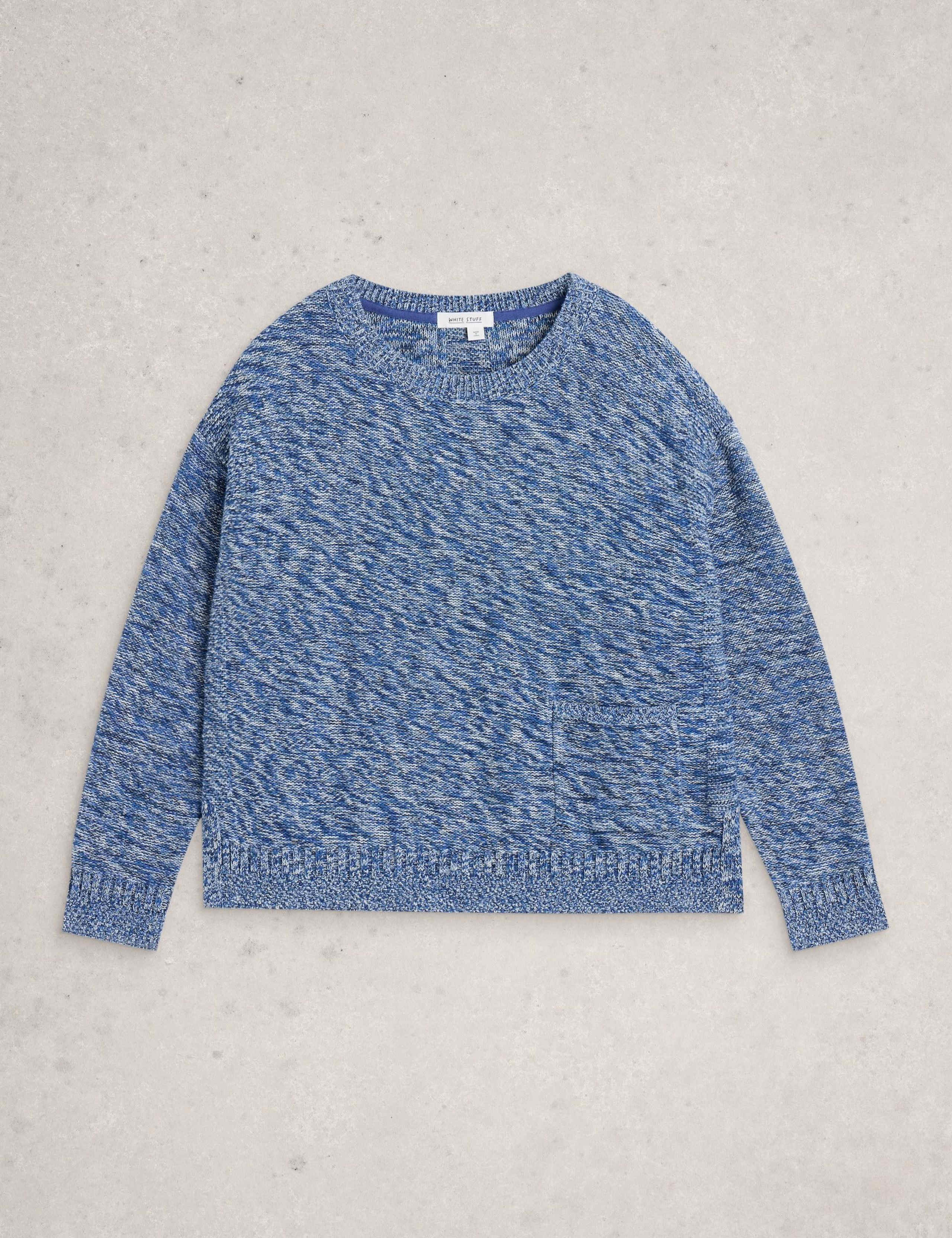 Pure Cotton Textured Crew Neck Jumper 2 of 6