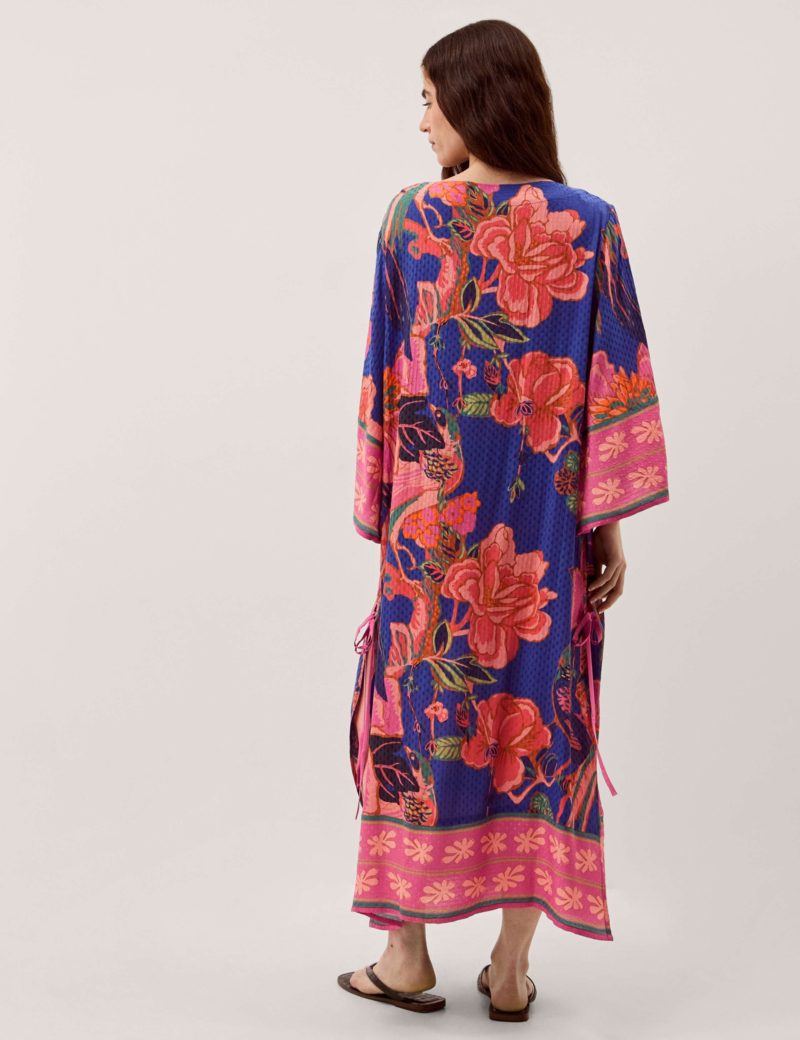 Floral Scoop Neck Maxi Kaftan 3 of 7
