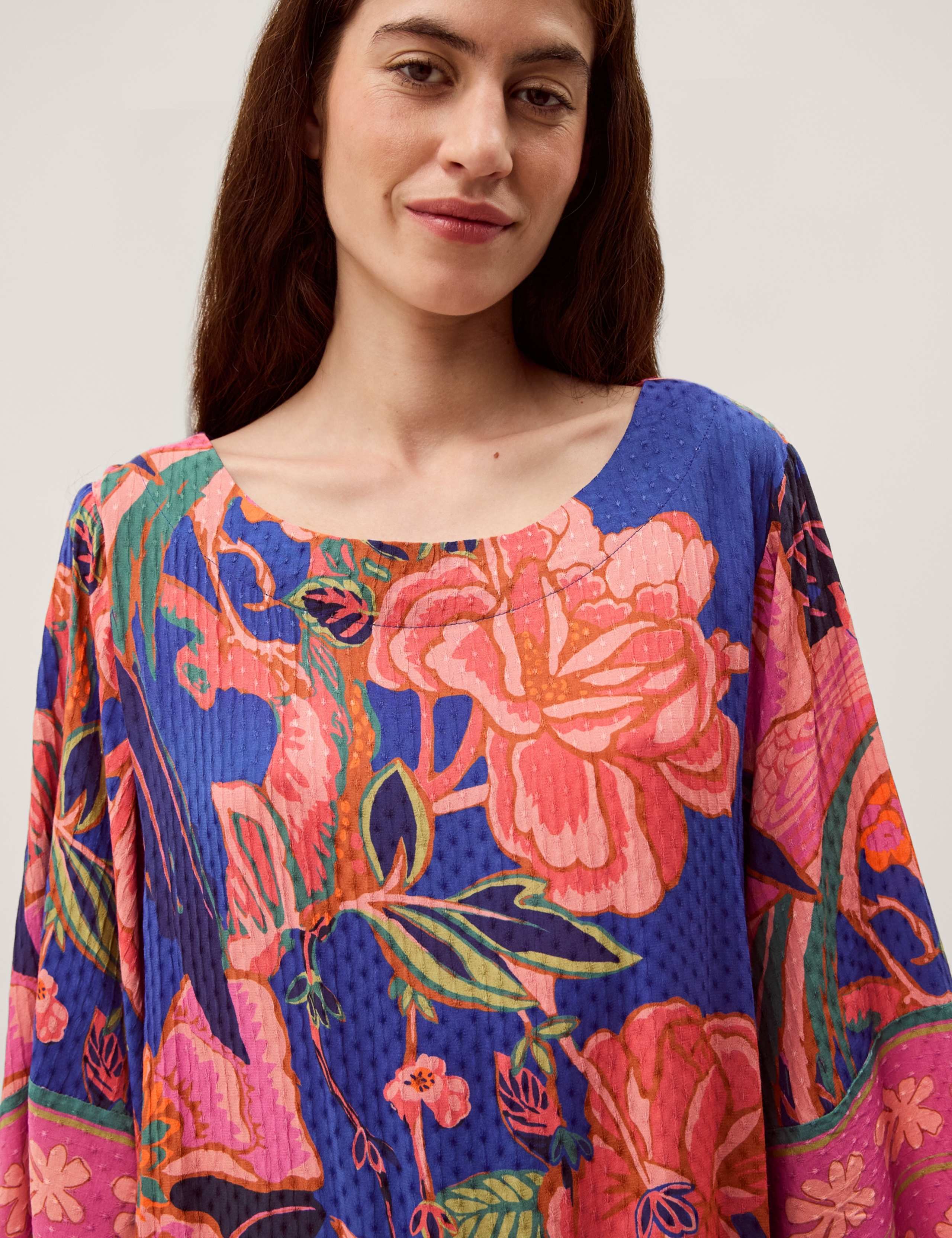 Floral Scoop Neck Maxi Kaftan 5 of 7