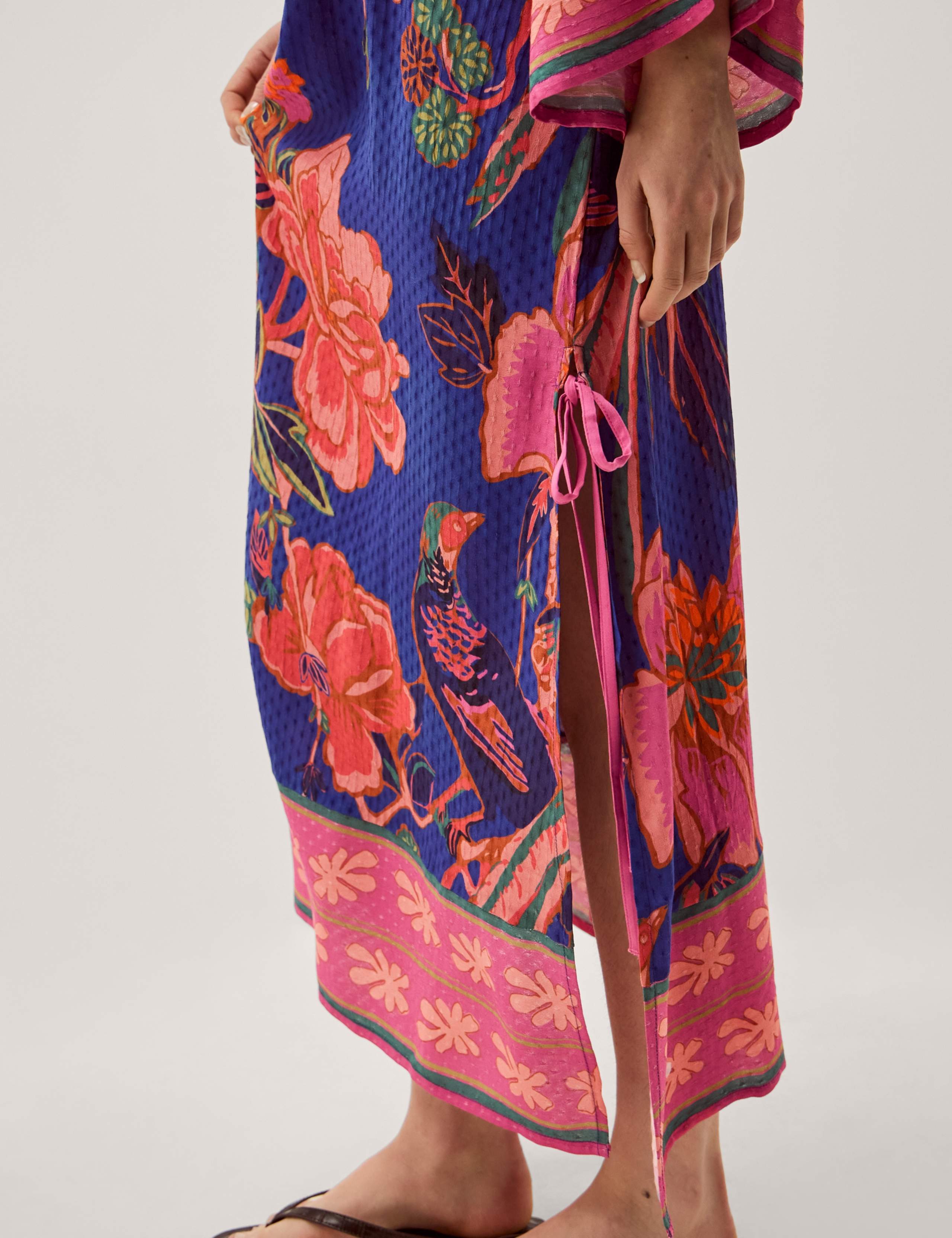 Floral Scoop Neck Maxi Kaftan 6 of 7