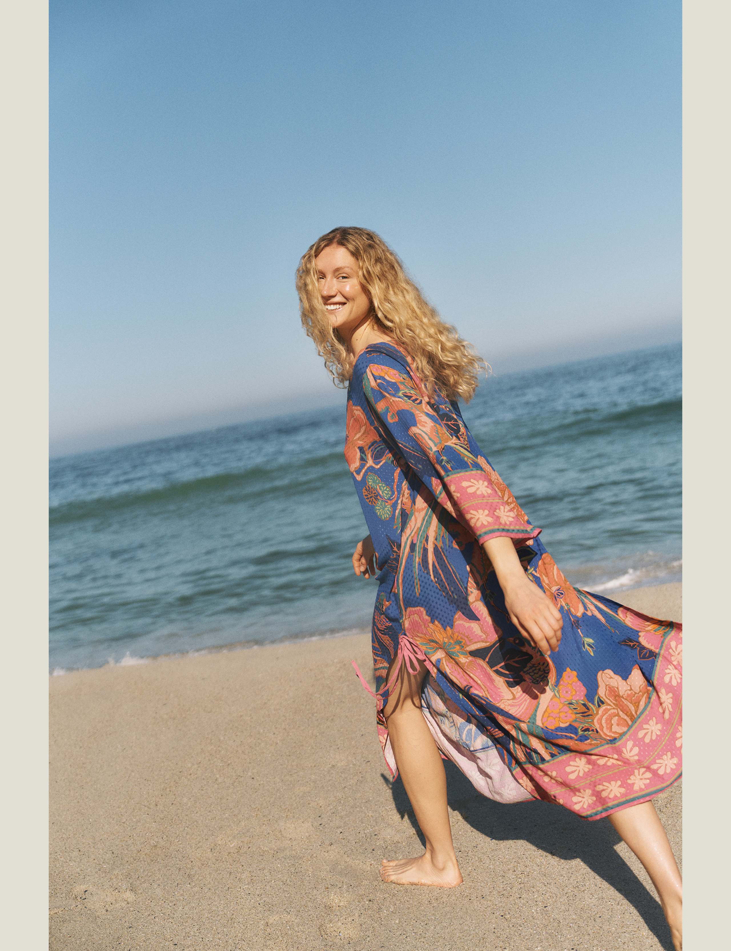 Floral Scoop Neck Maxi Kaftan 7 of 7