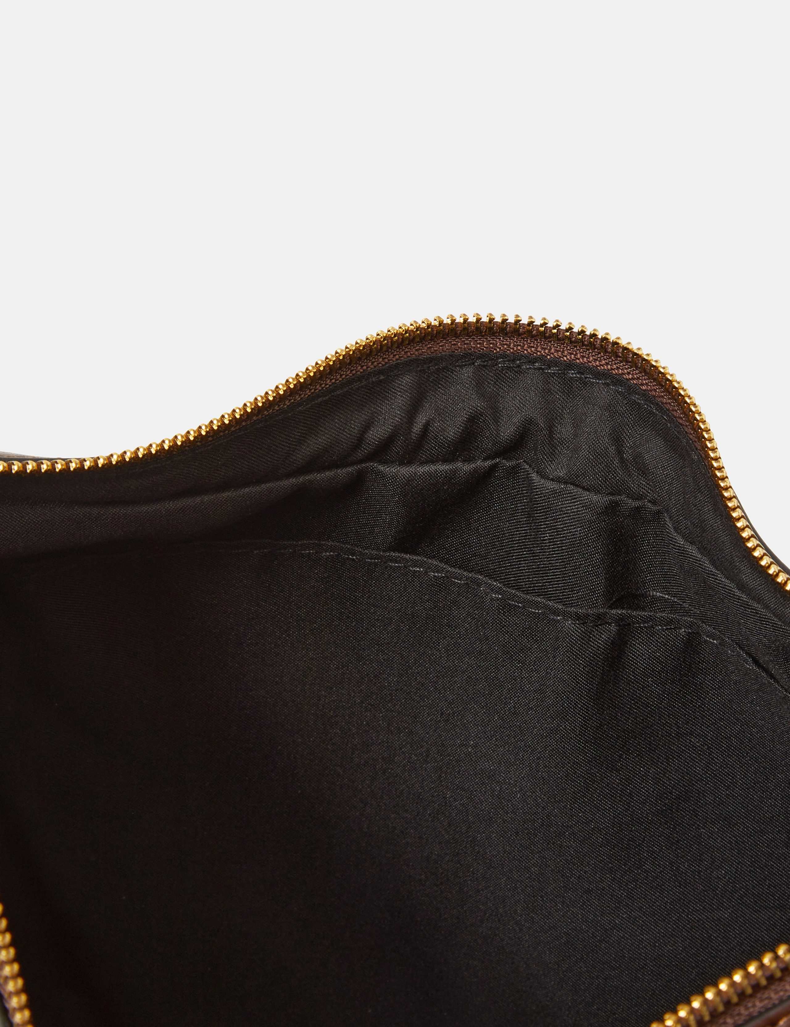 Faux Leather Woven Scoop Shoulder Bag 3 of 3