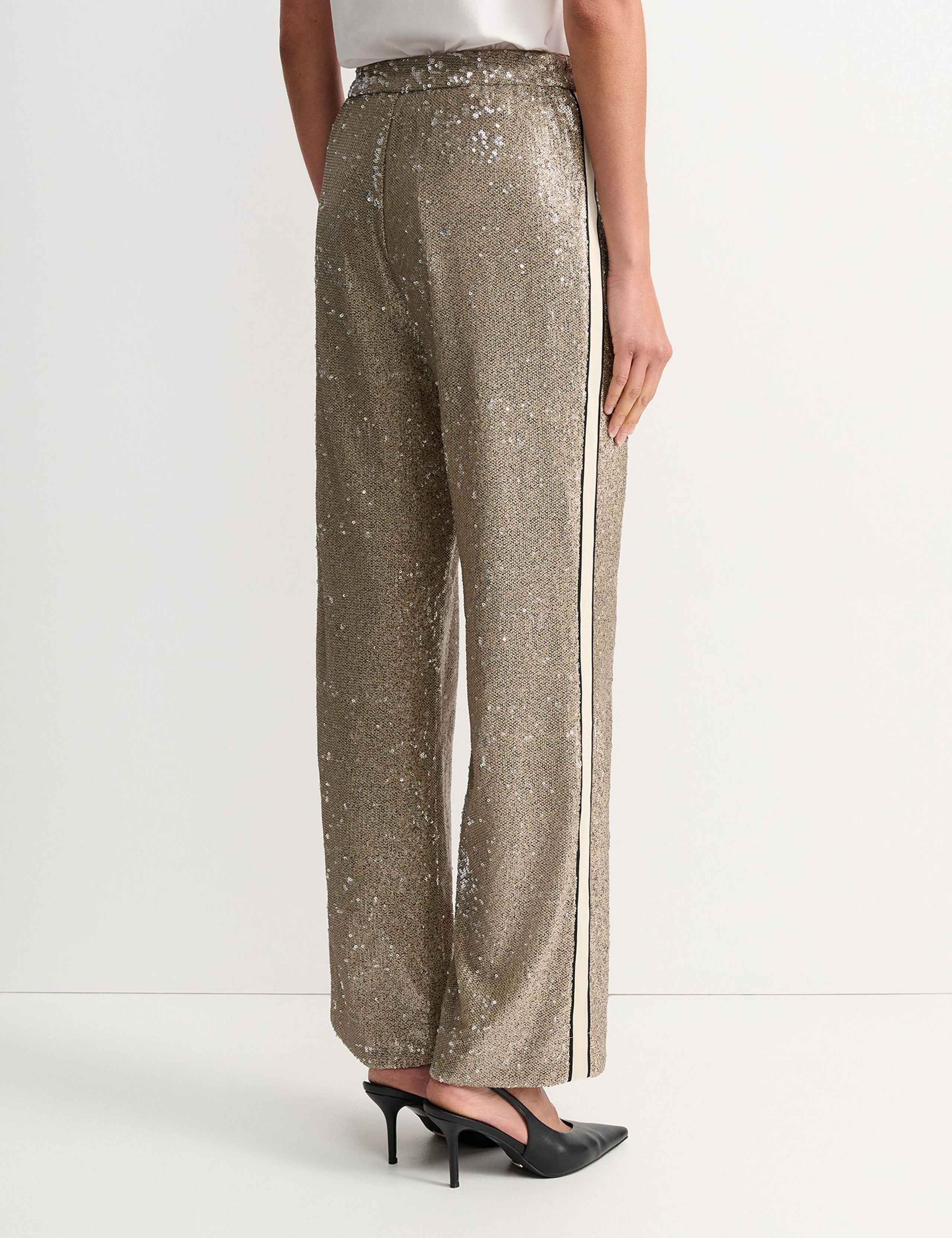 Sequin Side Stripe Wide Leg Trousers 5 of 5