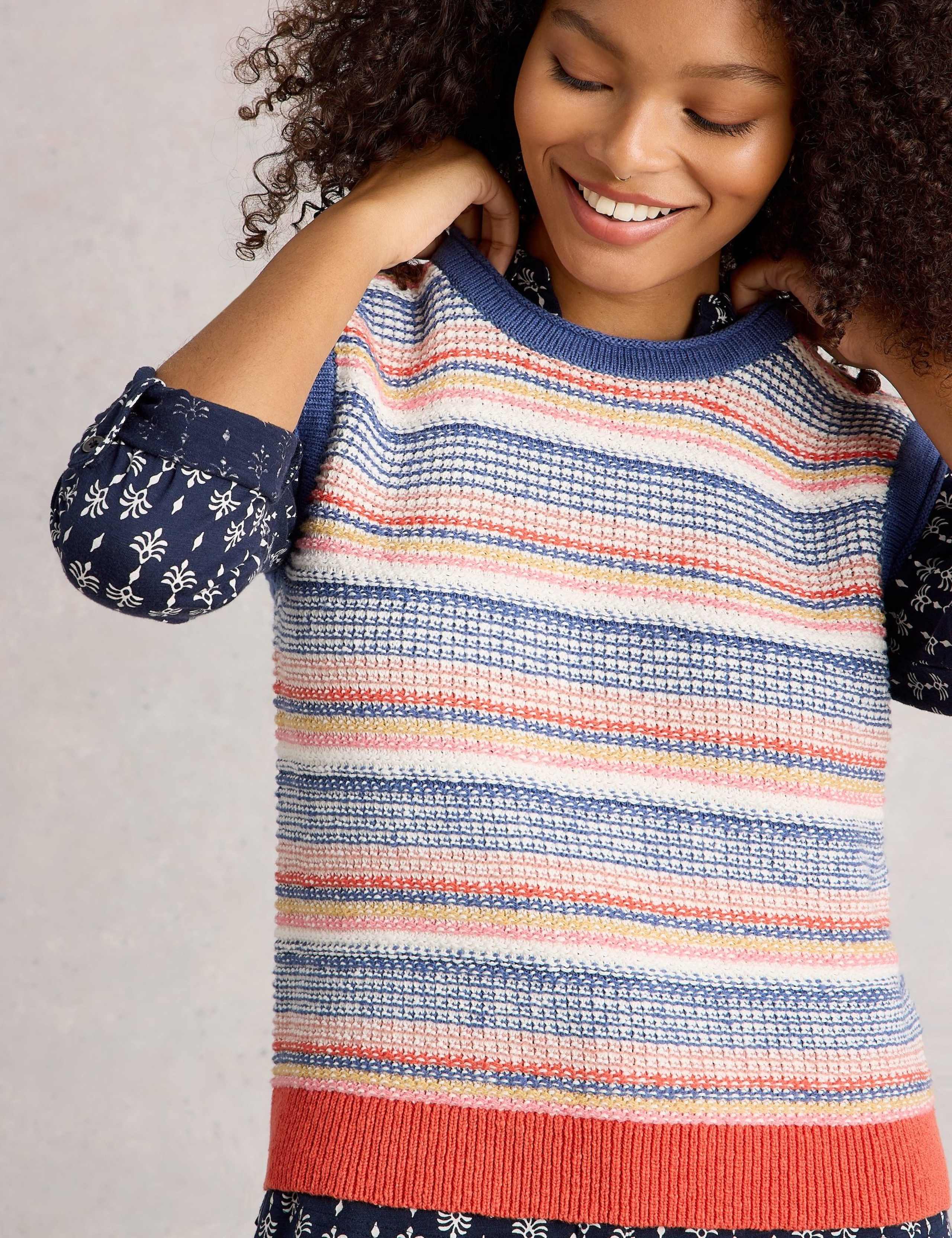 Pure Cotton Knitted Striped Tank Top 3 of 6