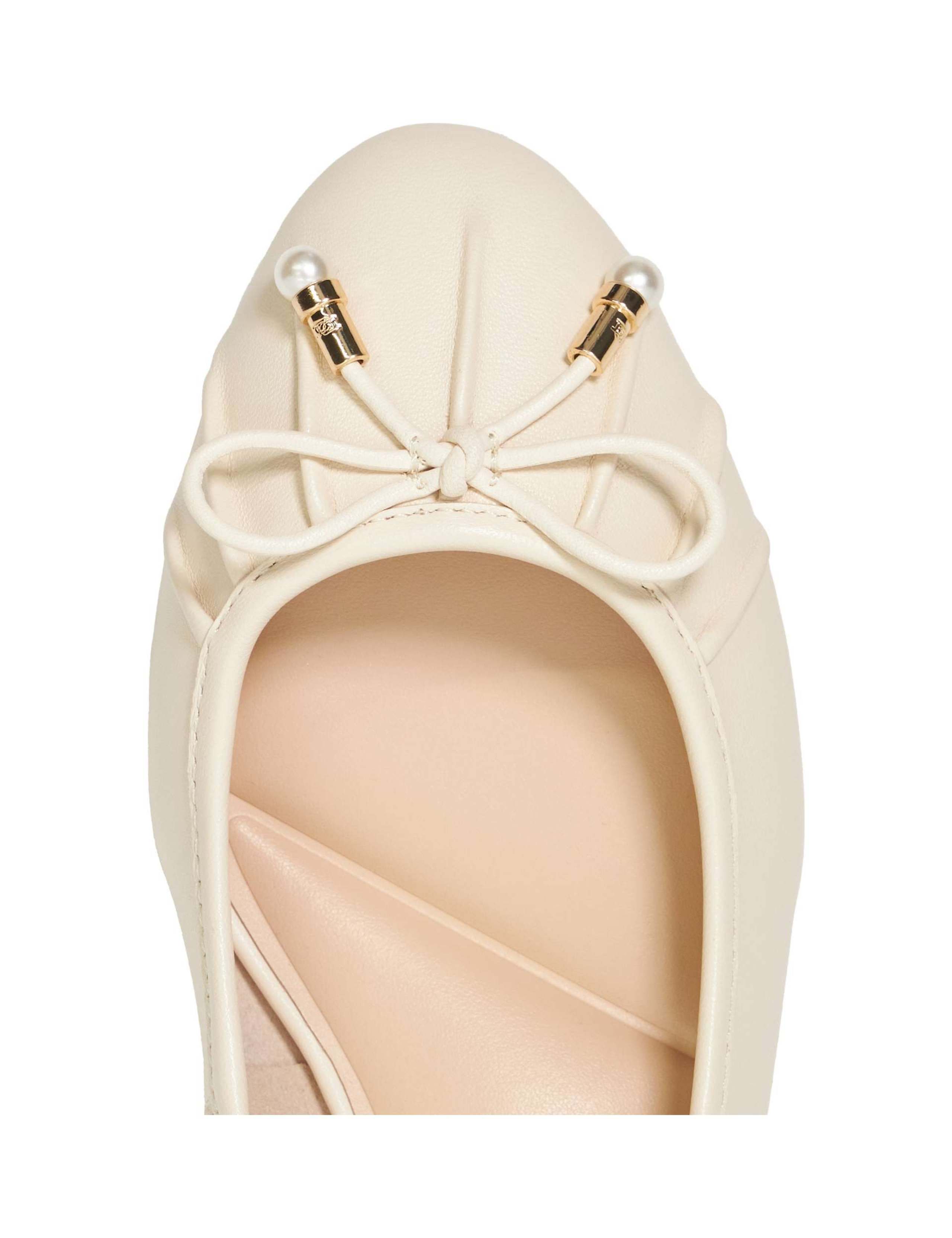 Wide Fit Leather Block Heel Pumps 6 of 6