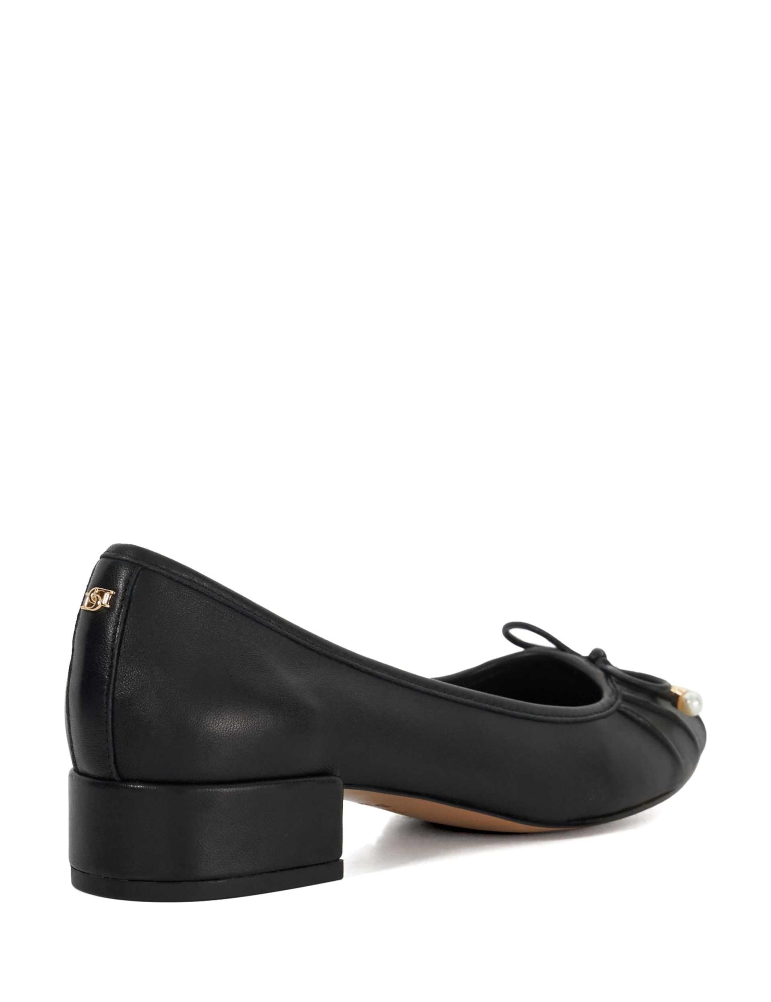 Wide Fit Leather Block Heel Pumps 4 of 6