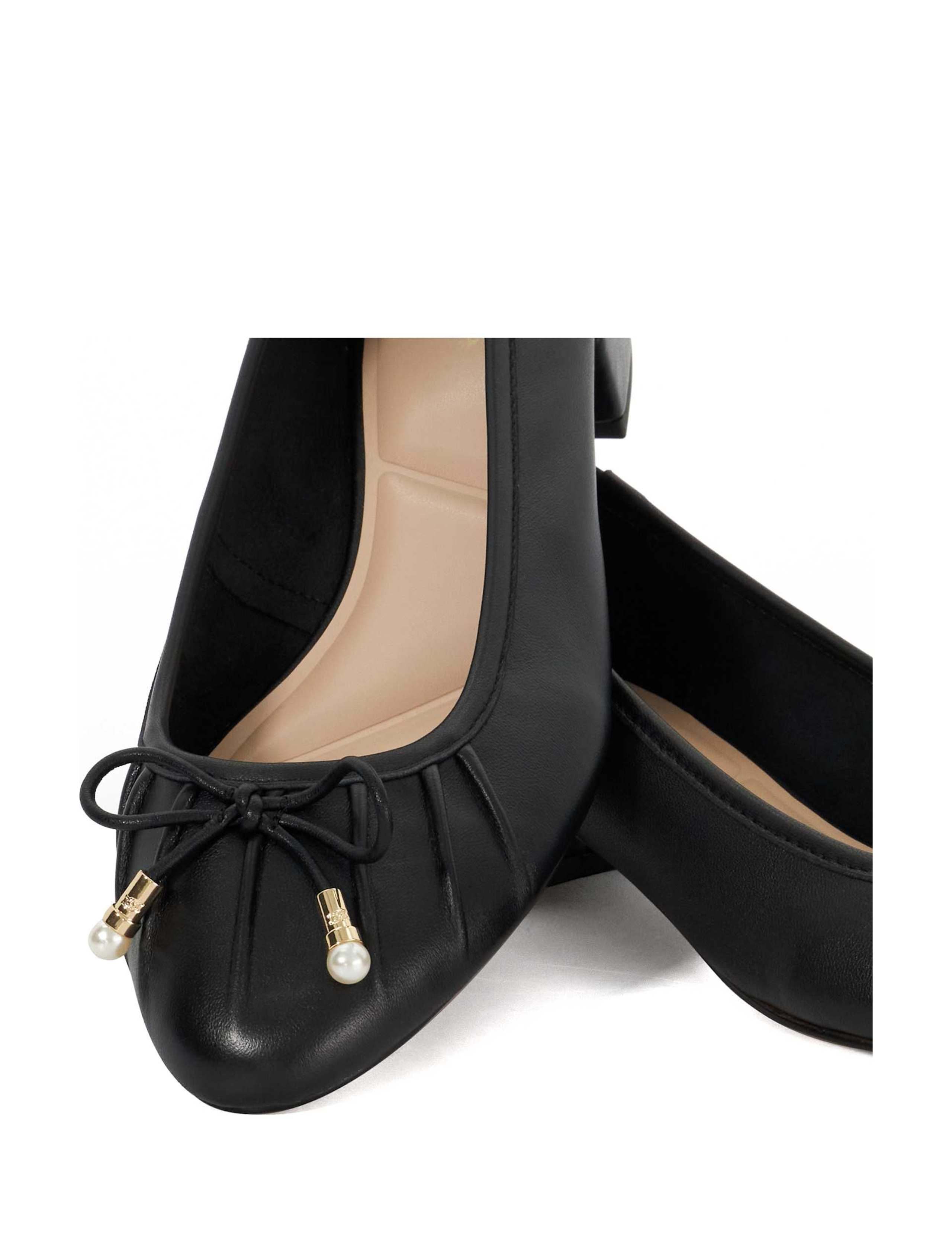 Wide Fit Leather Block Heel Pumps 6 of 6