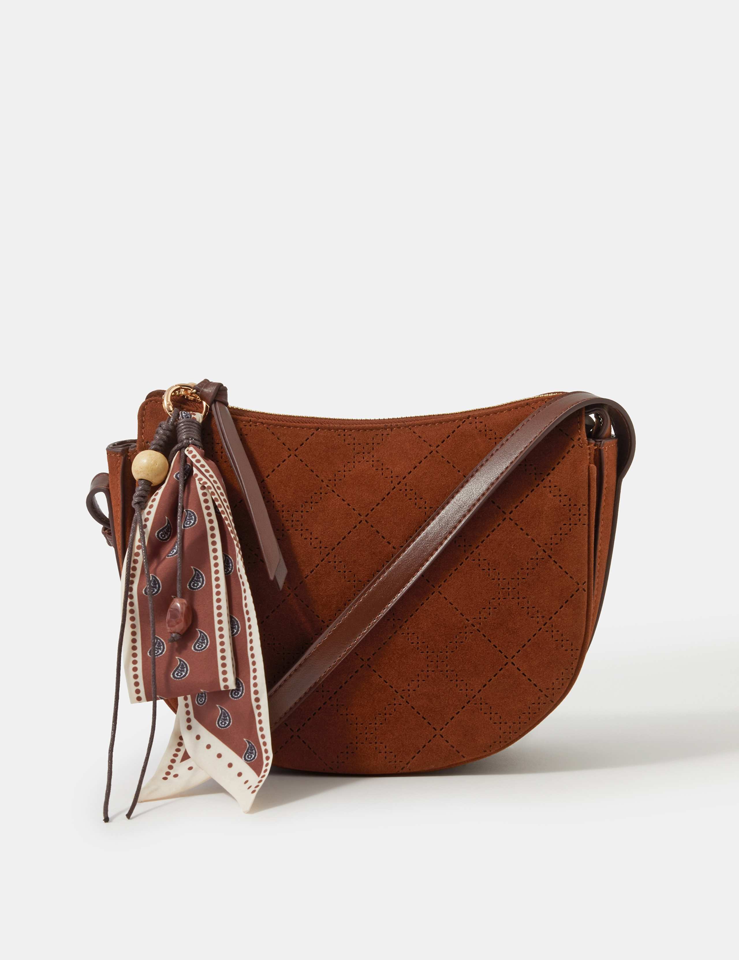 Suedette Scarf Cross Body Bag 3 of 5