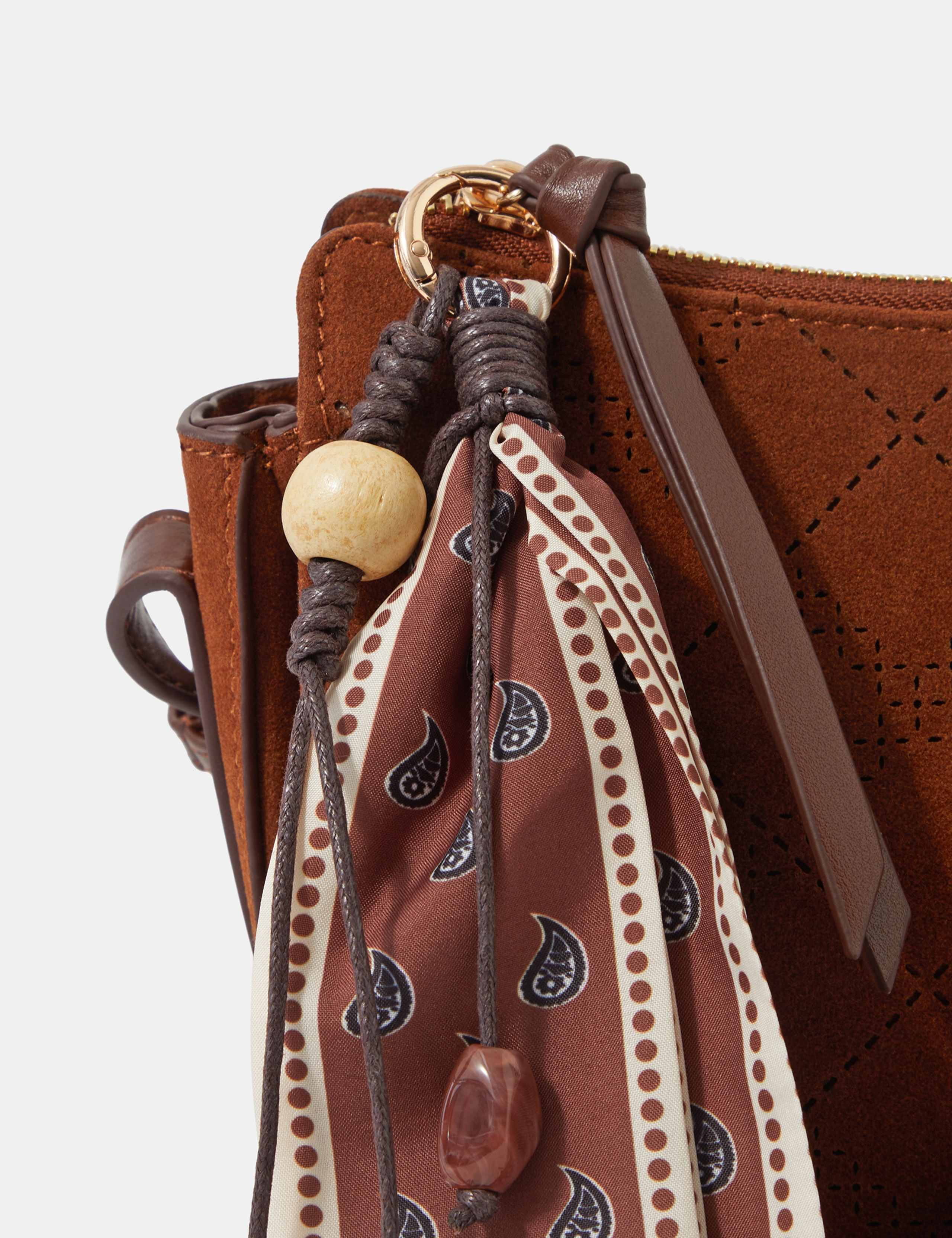 Suedette Scarf Cross Body Bag 5 of 5