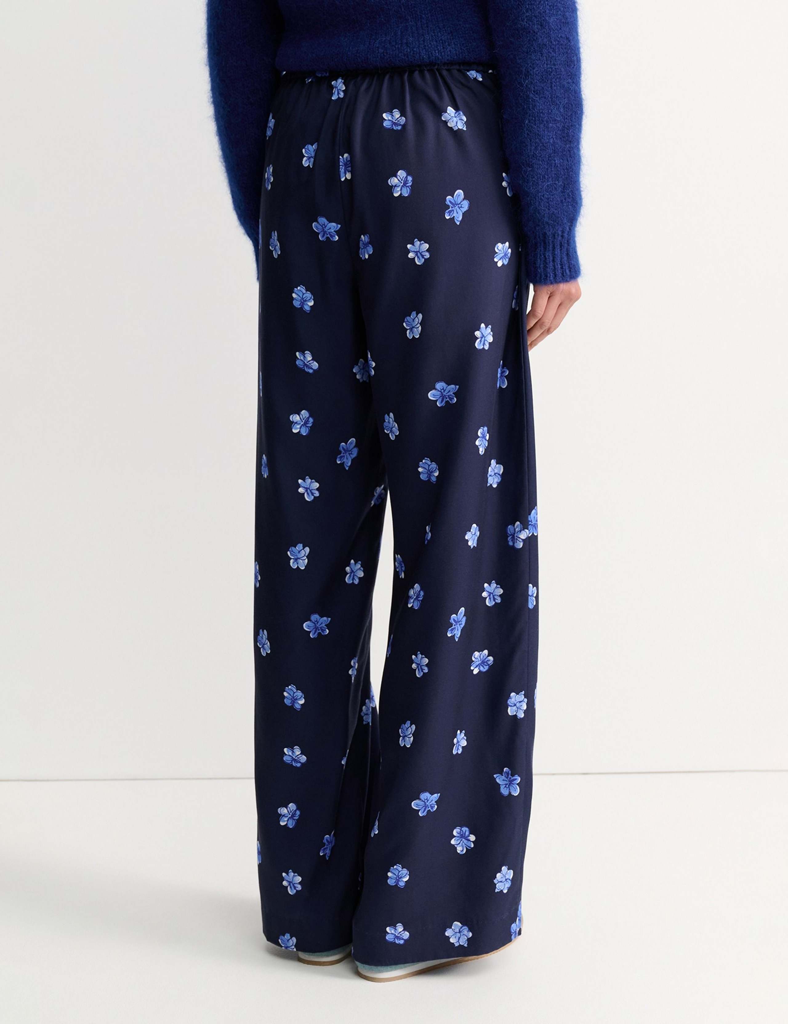 Pure Lyocell Floral Wide Leg Trousers 5 of 5