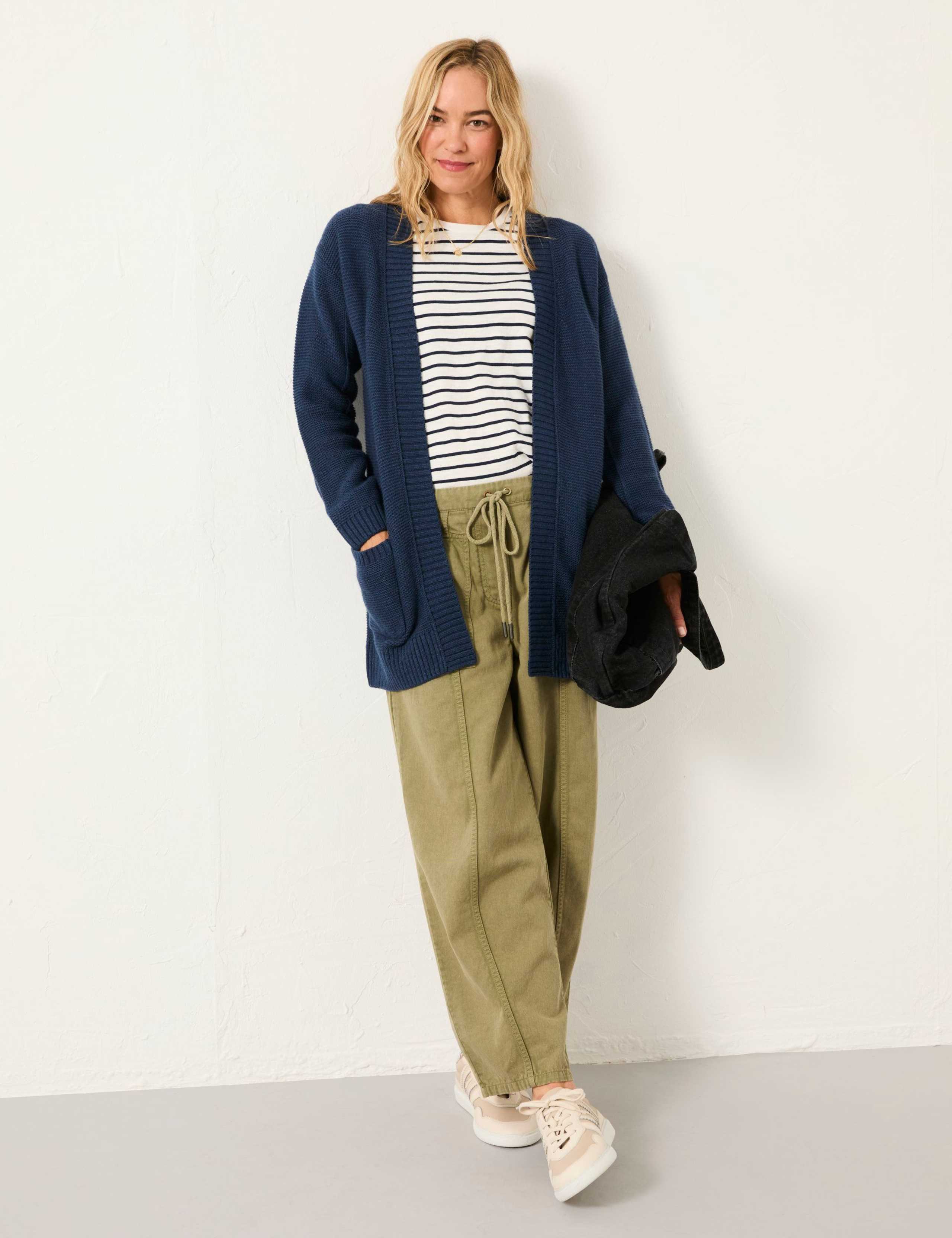 Textured Edge to Edge Longline Cardigan 1 of 6