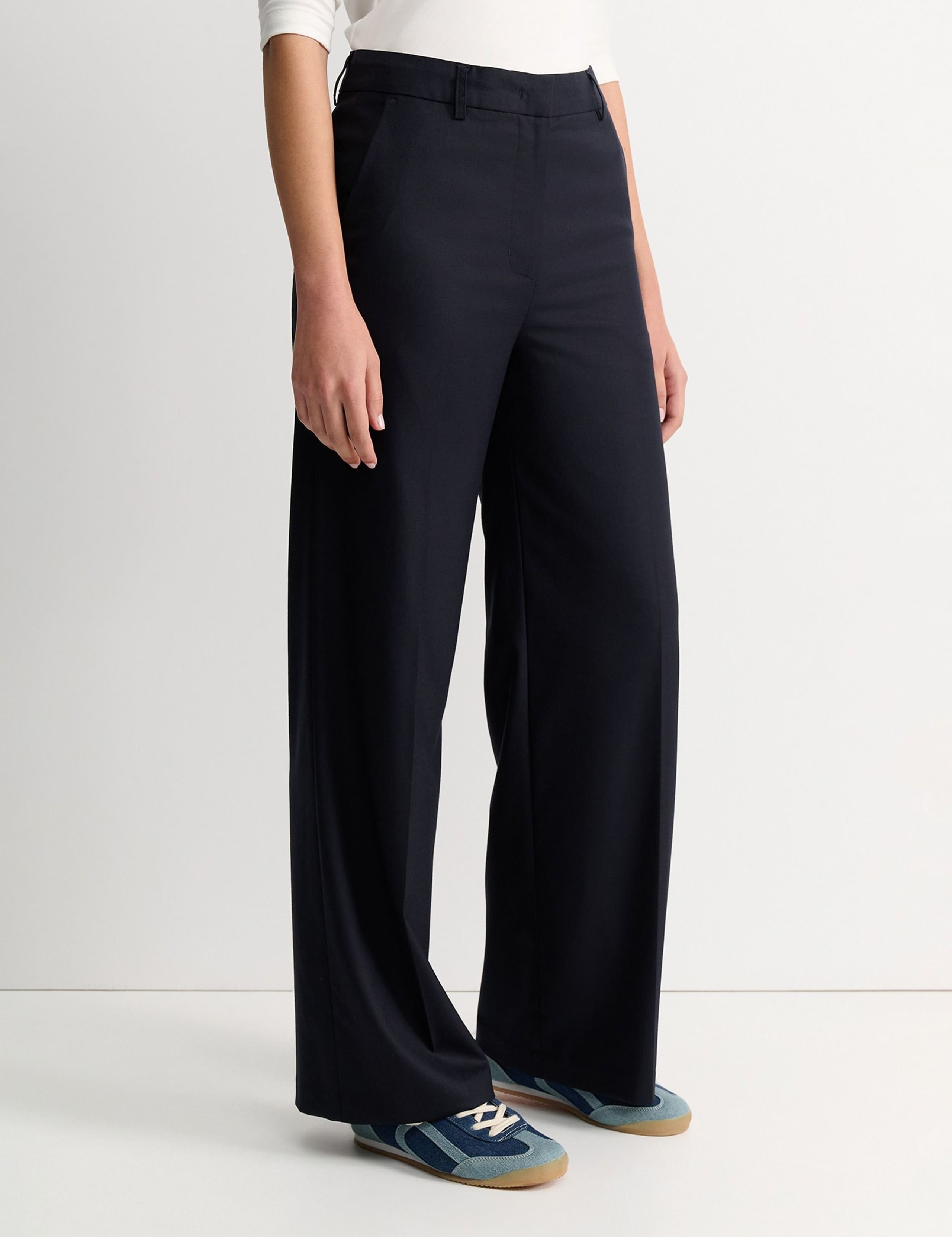 Wool Blend Wide Leg Trousers 3 of 5