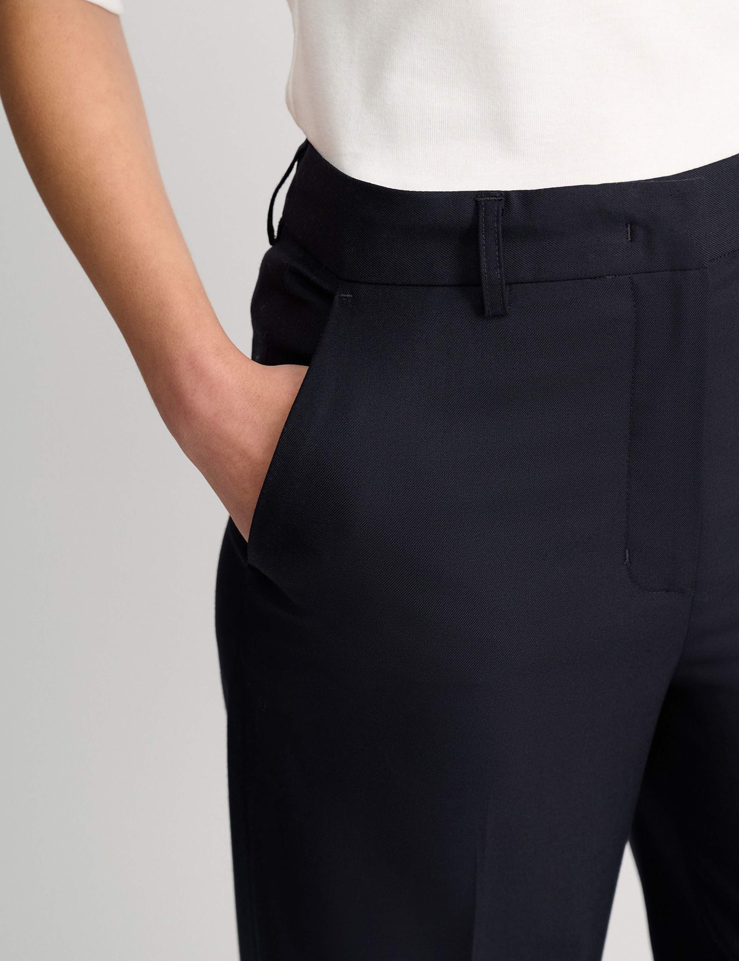 Wool Blend Wide Leg Trousers 4 of 5