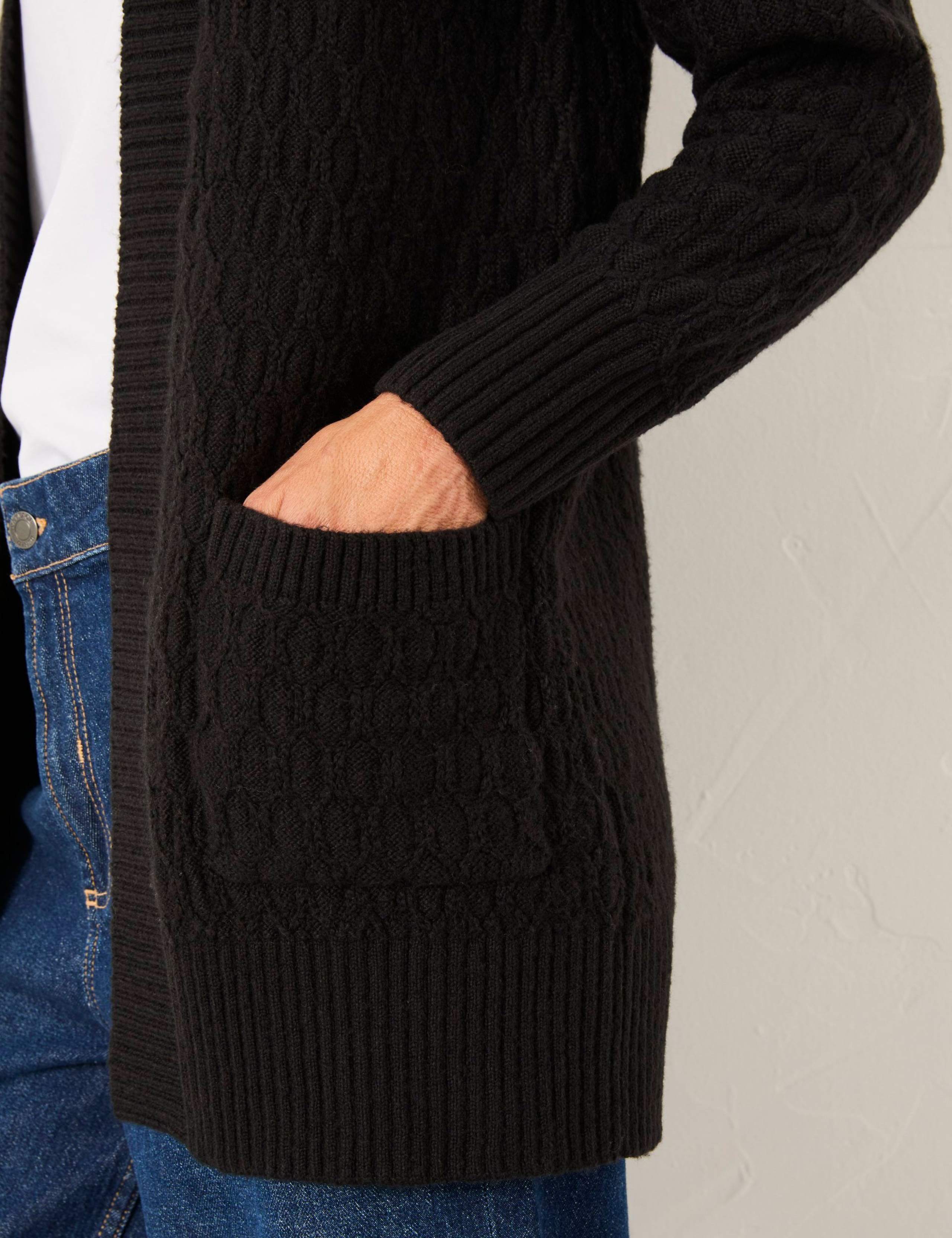 Cotton Rich Textured Edge to Edge Cardigan 5 of 5