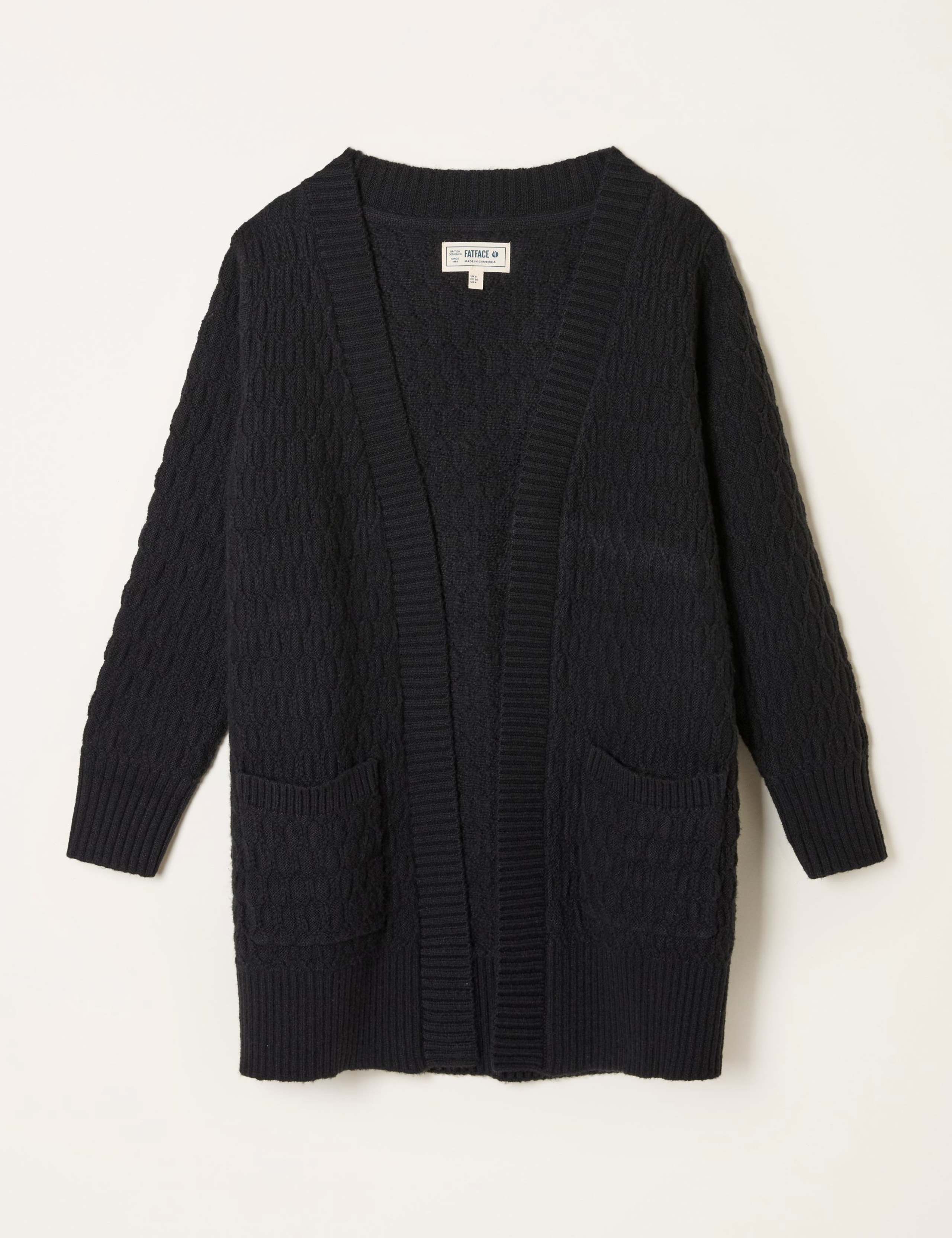 Cotton Rich Textured Edge to Edge Cardigan 2 of 5