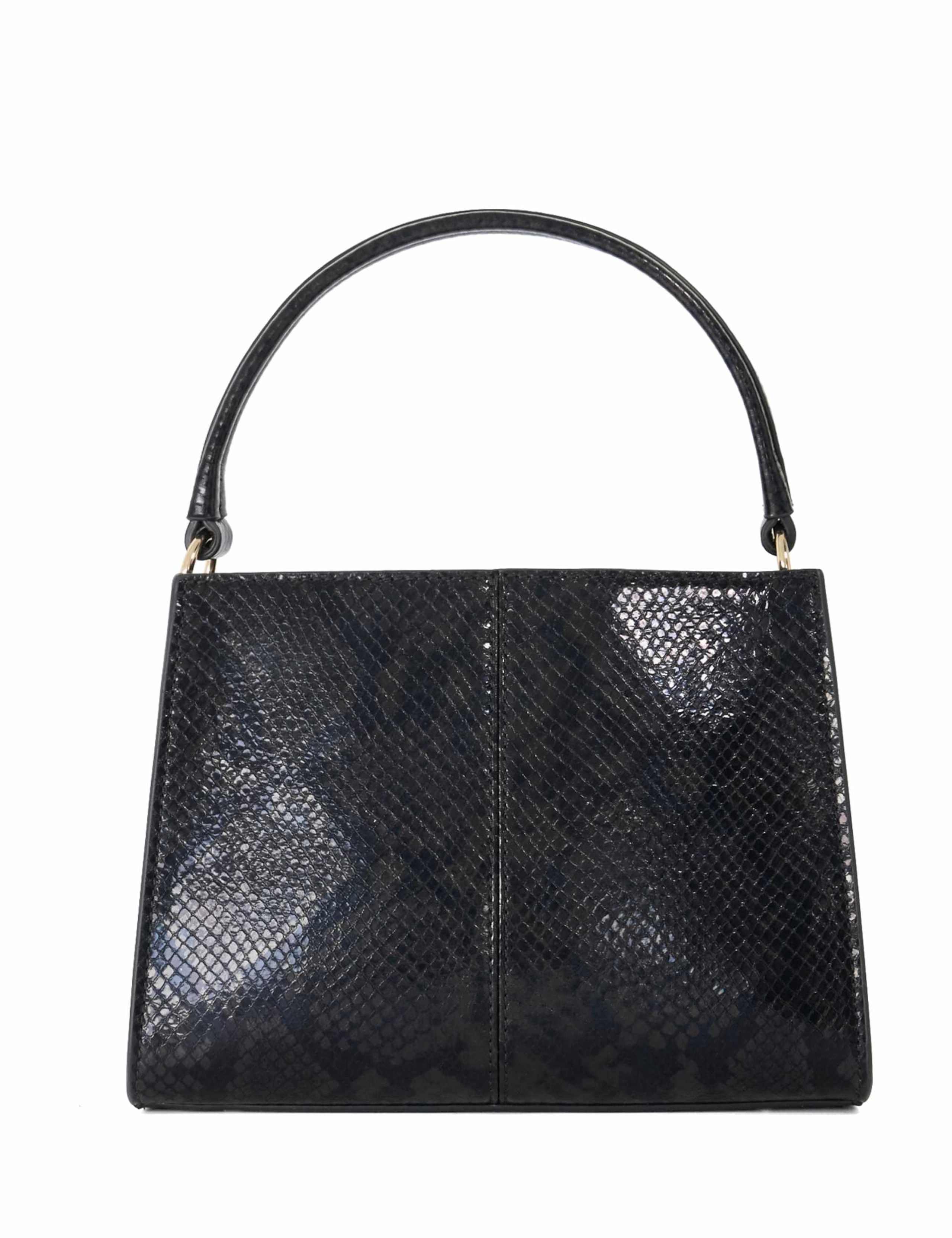 Leather Snakeskin Print Tote Bag 2 of 5