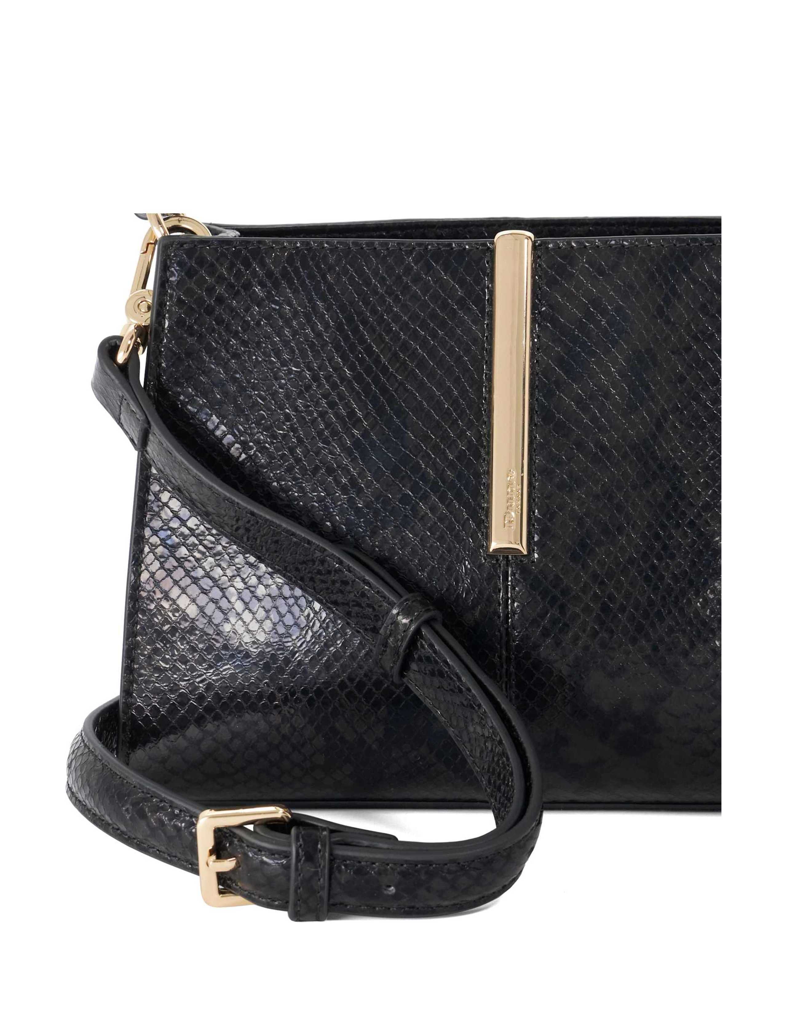 Leather Snakeskin Print Tote Bag 4 of 5
