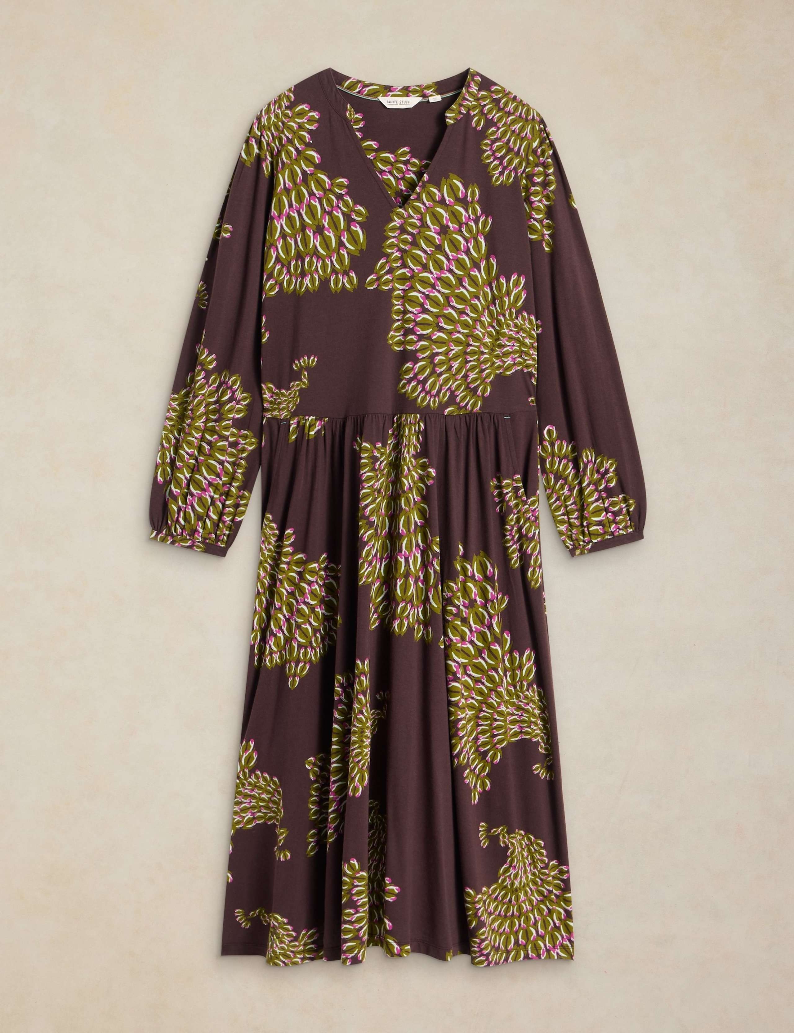 Leah Jersey Notch Neck Knee Length Tea Dress 2 of 6