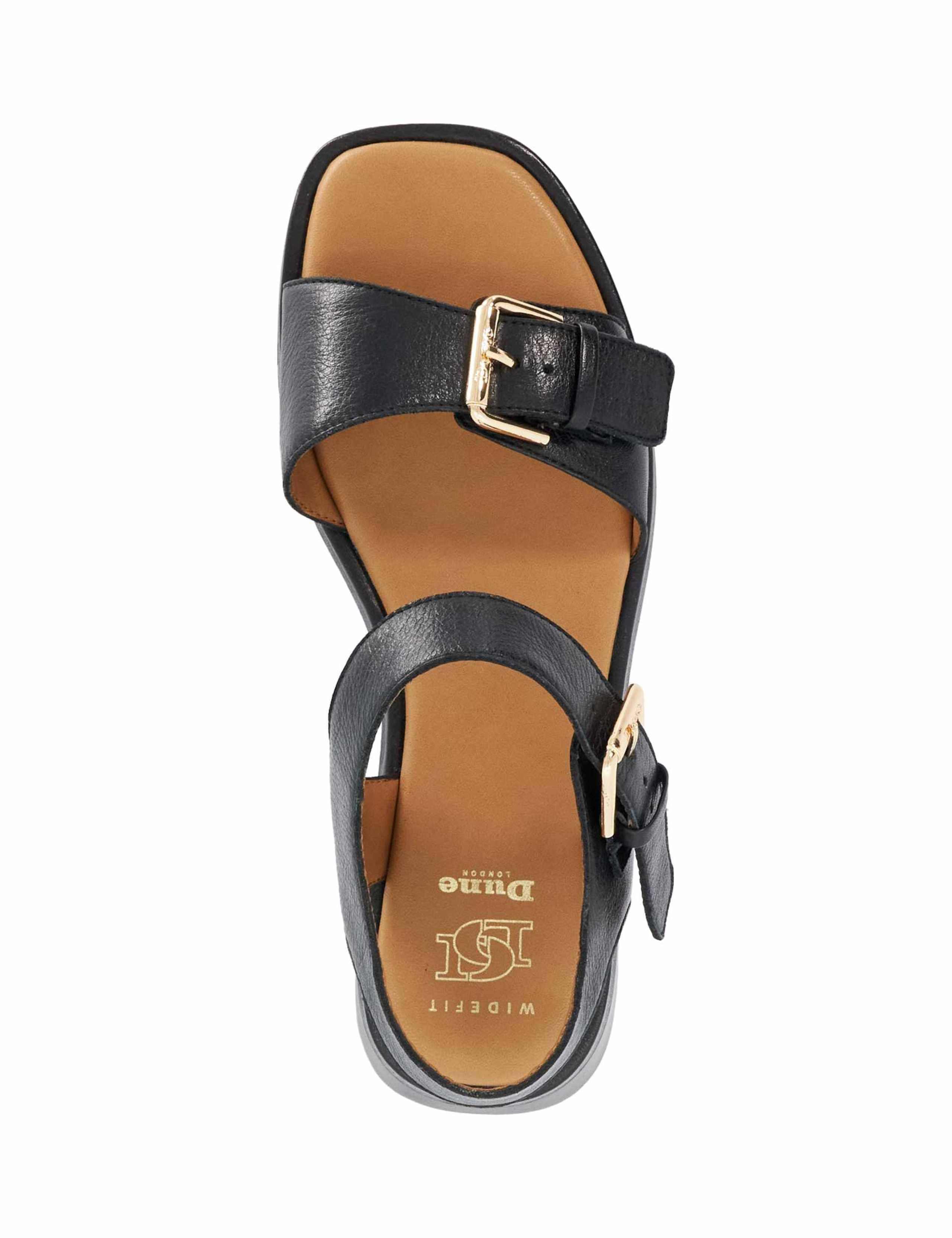 Wide Fit Leather Ankle Strap Wedge Sandals 2 of 6